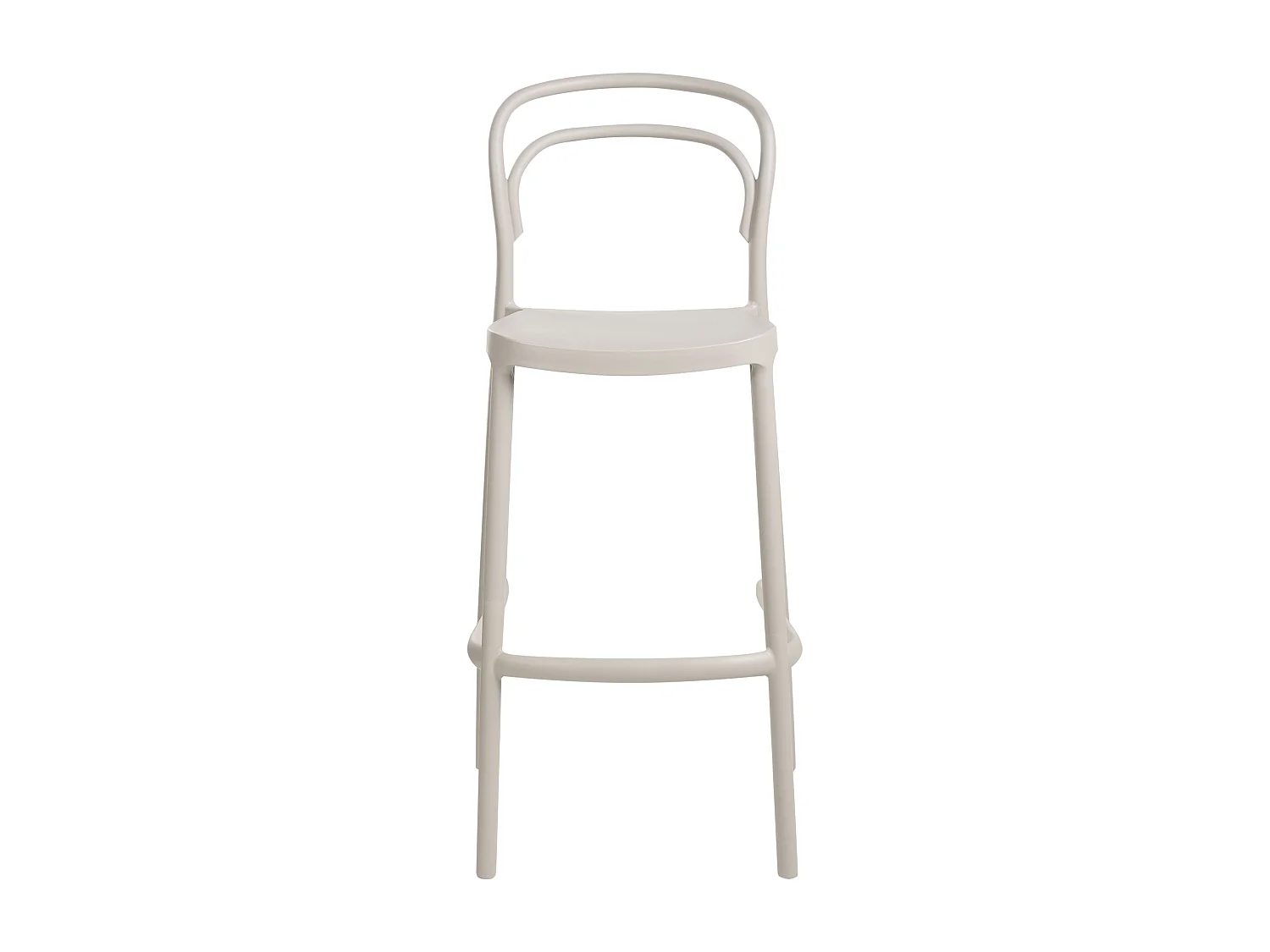 Lot de 2 chaises de bar de jardin PORANO Beige