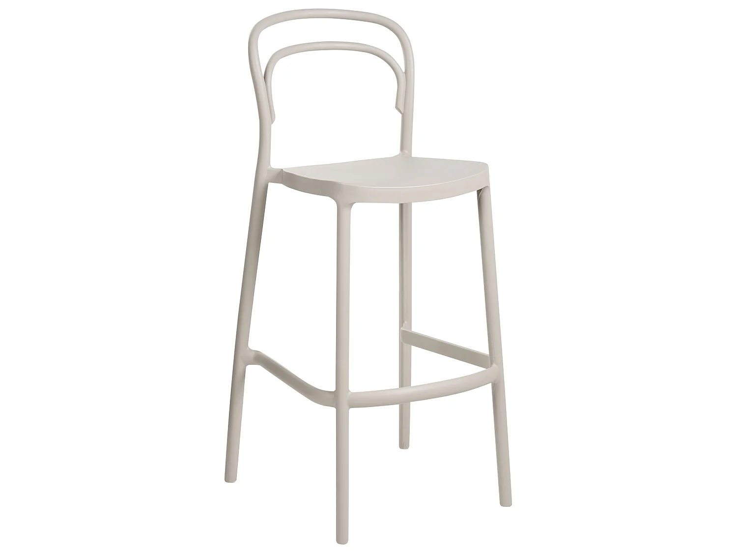 Lot de 2 chaises de bar de jardin PORANO Beige