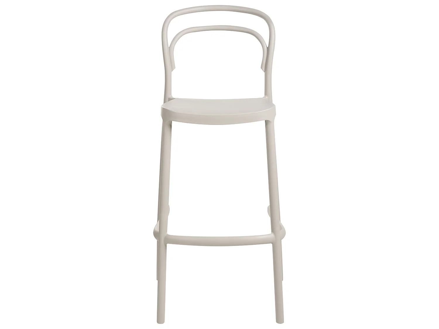 Lot de 2 chaises de bar de jardin PORANO Beige