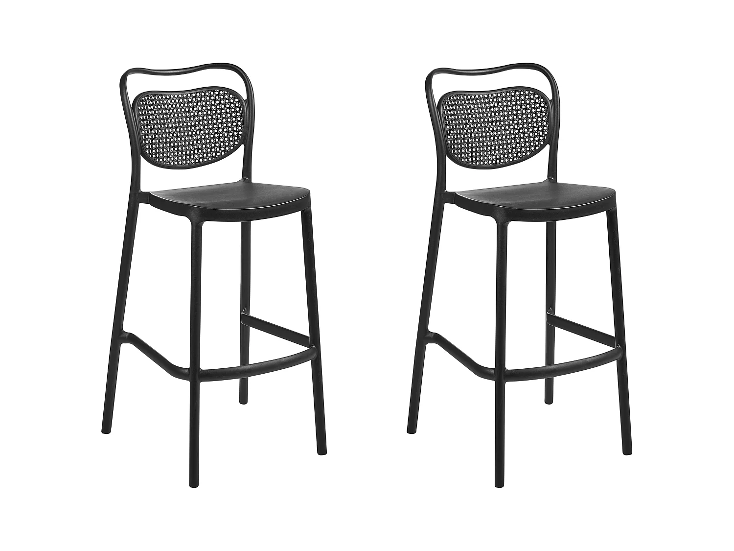 Lot de 2 chaises de bar de jardin CELLENO Noir