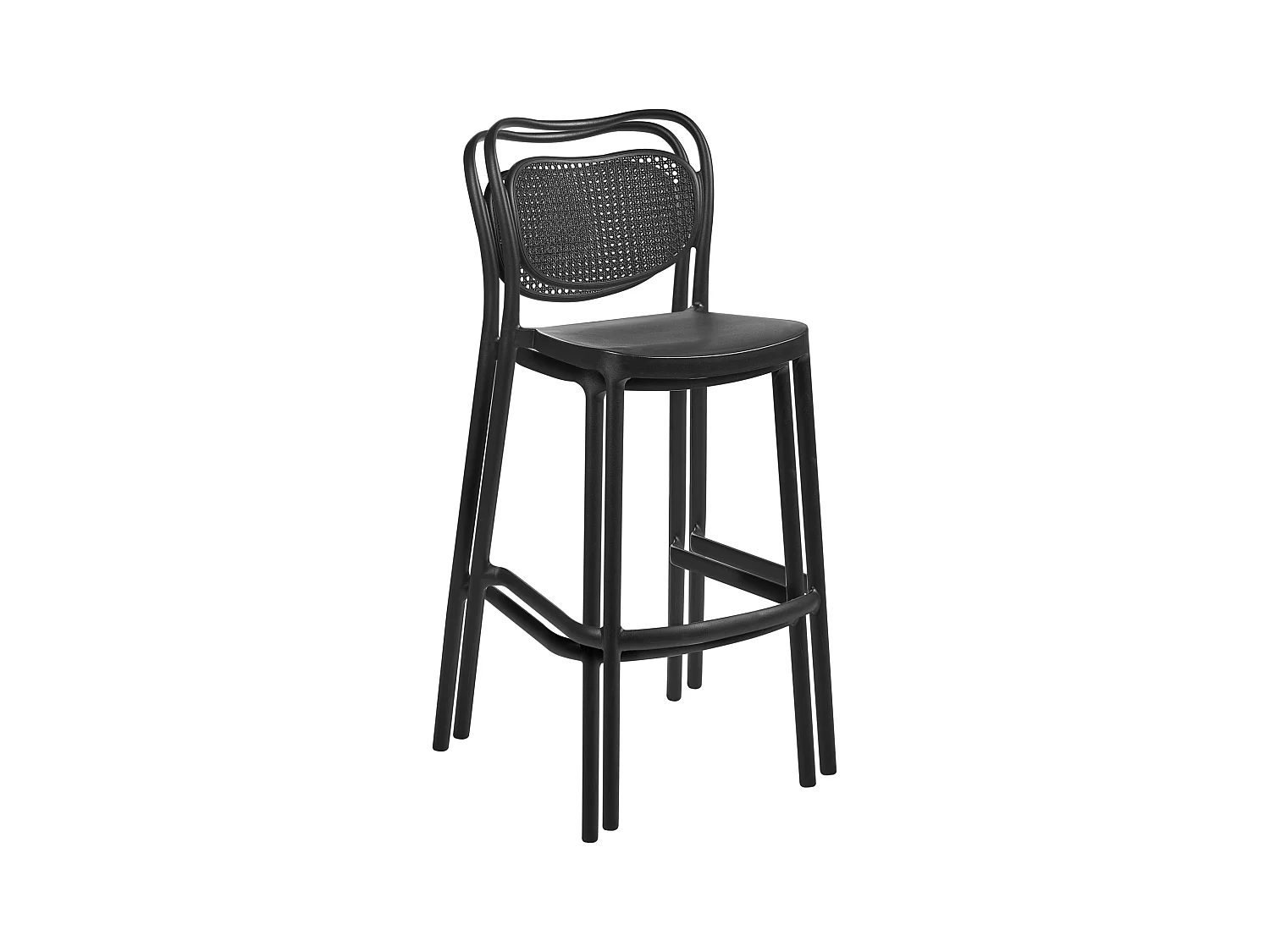 Lot de 2 chaises de bar de jardin CELLENO Noir
