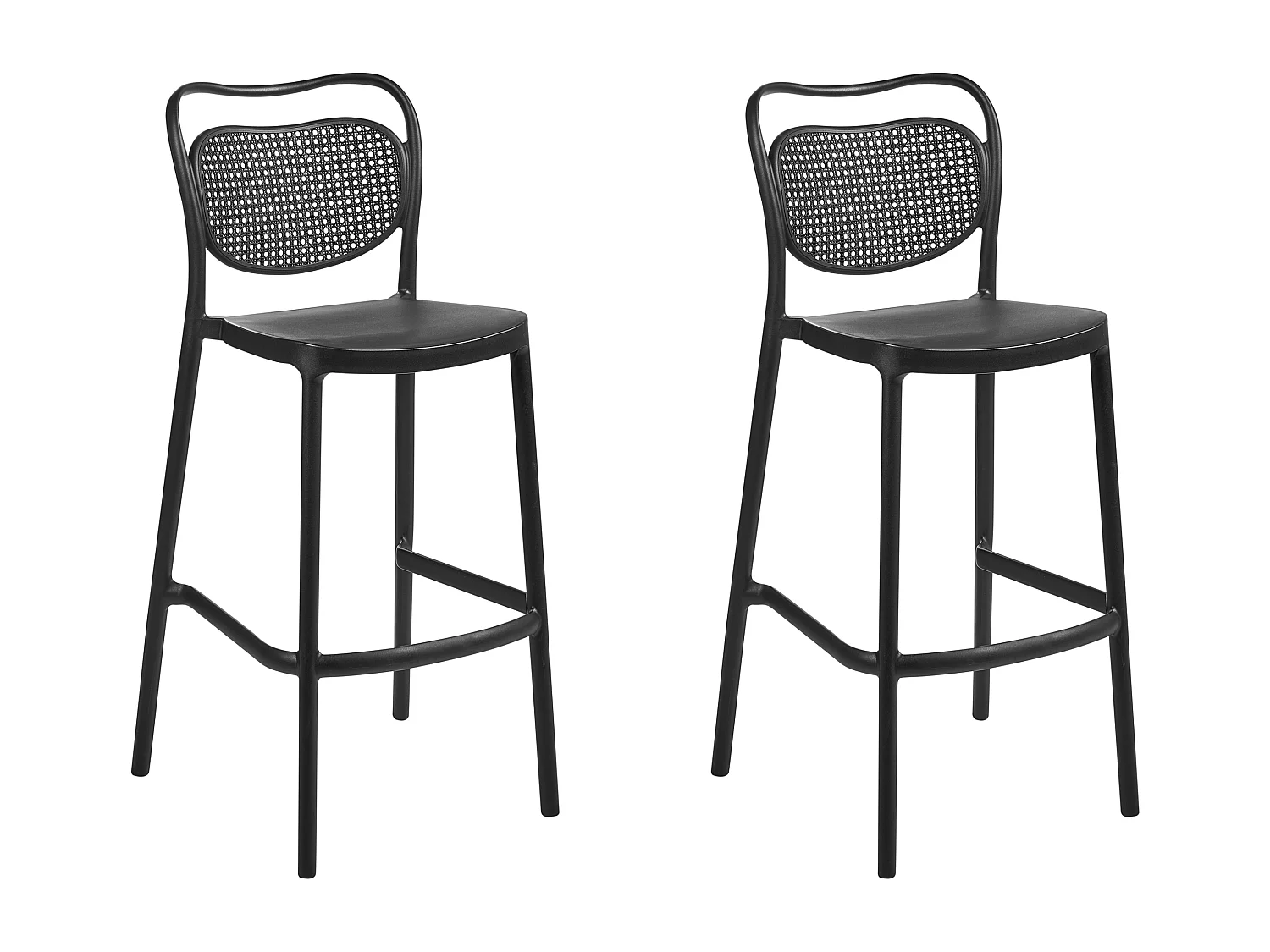 Lot de 2 chaises de bar de jardin CELLENO Noir