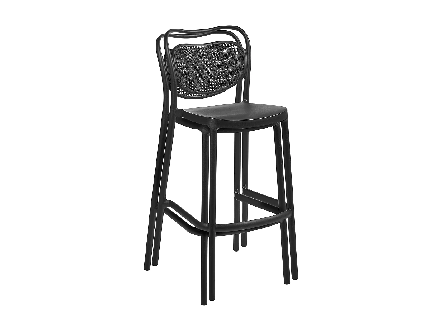 Lot de 2 chaises de bar de jardin CELLENO Noir