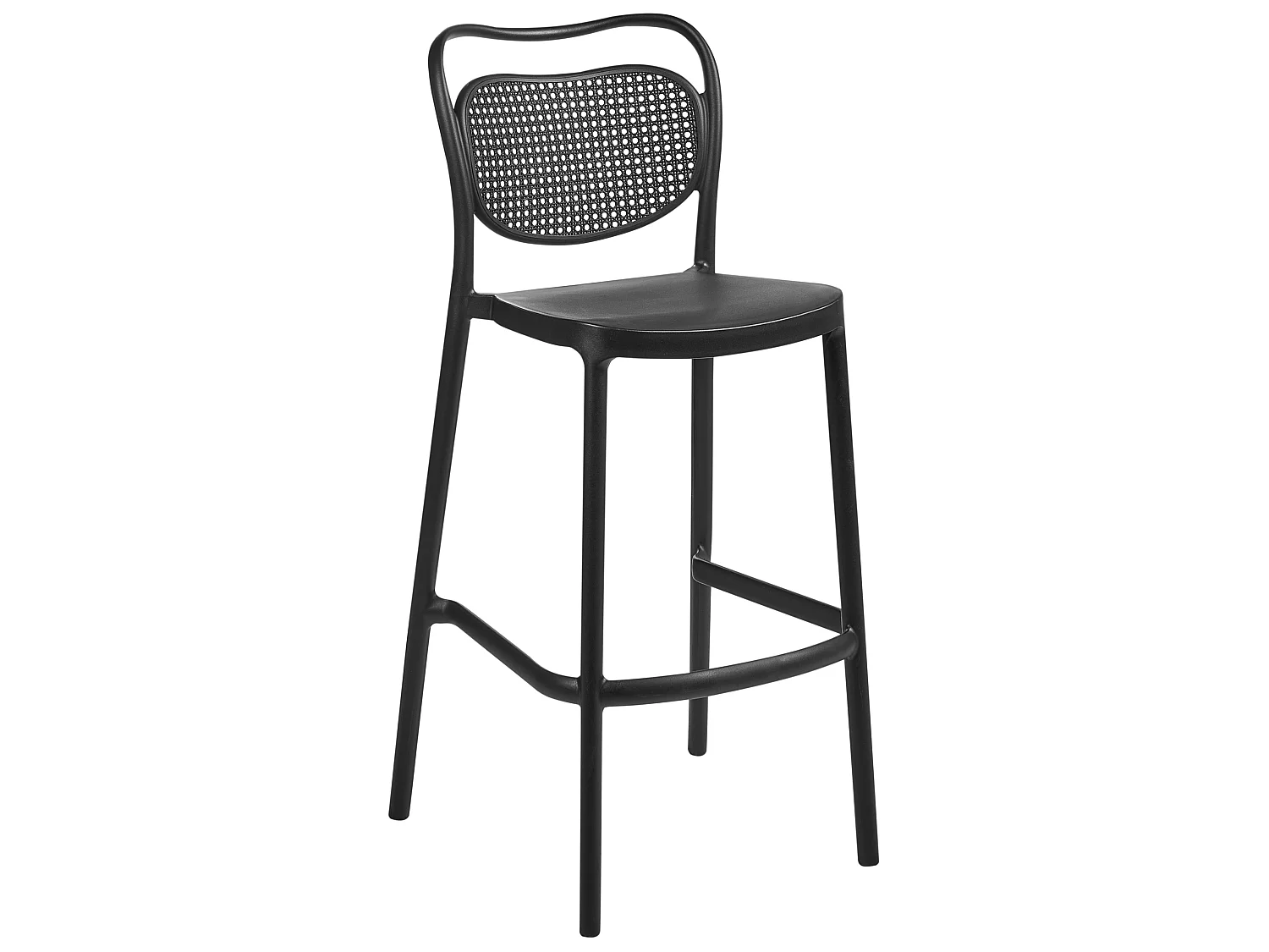 Set of 2 Garden Bar Chairs CELLENO Black