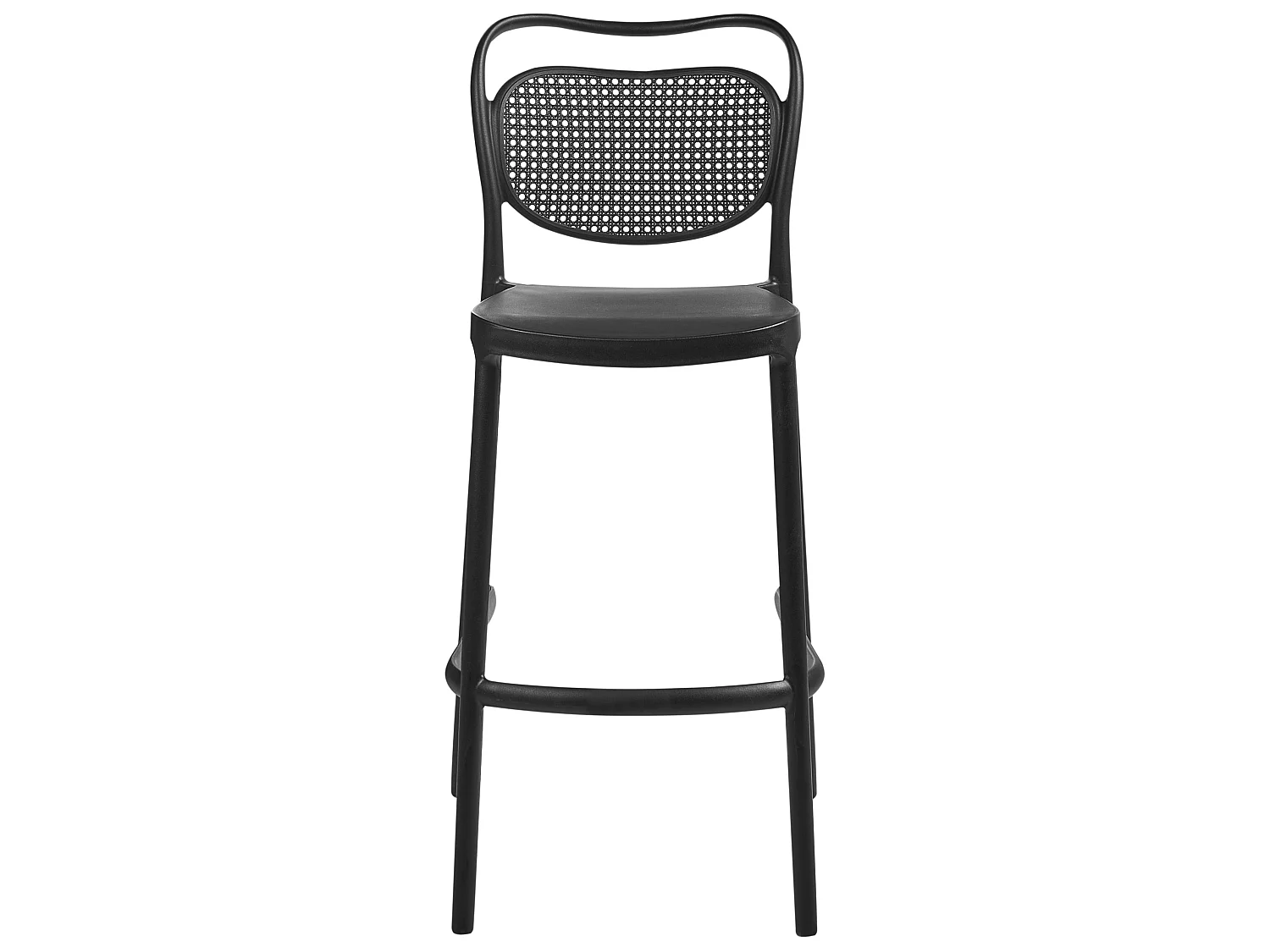 Set of 2 Garden Bar Chairs CELLENO Black