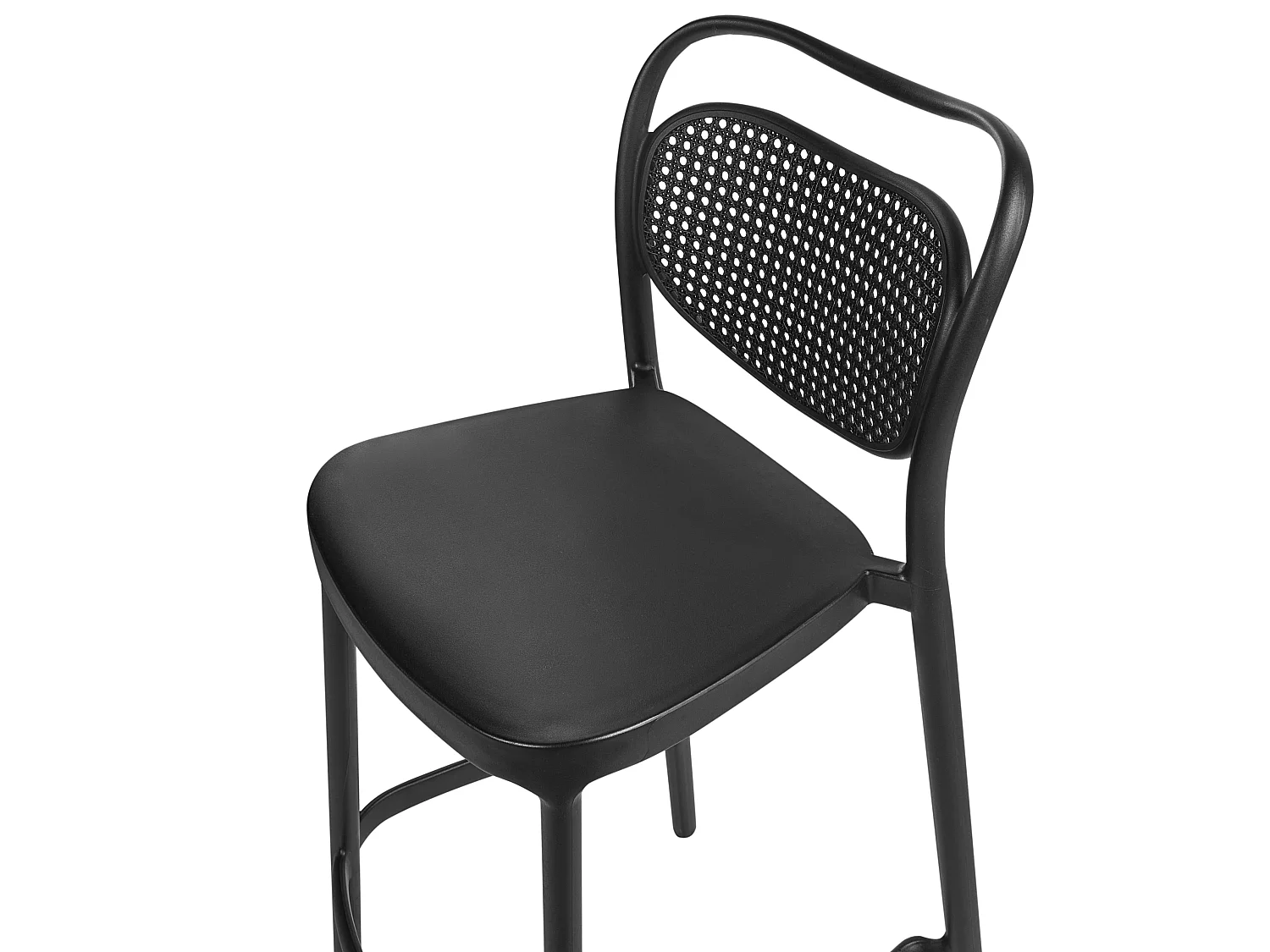 Set of 2 Garden Bar Chairs CELLENO Black