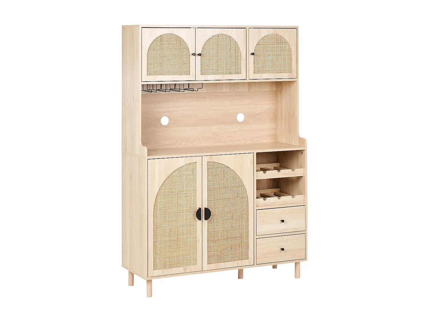 Buffet de cuisine CAMPBELLTON 120 cm Marron clair