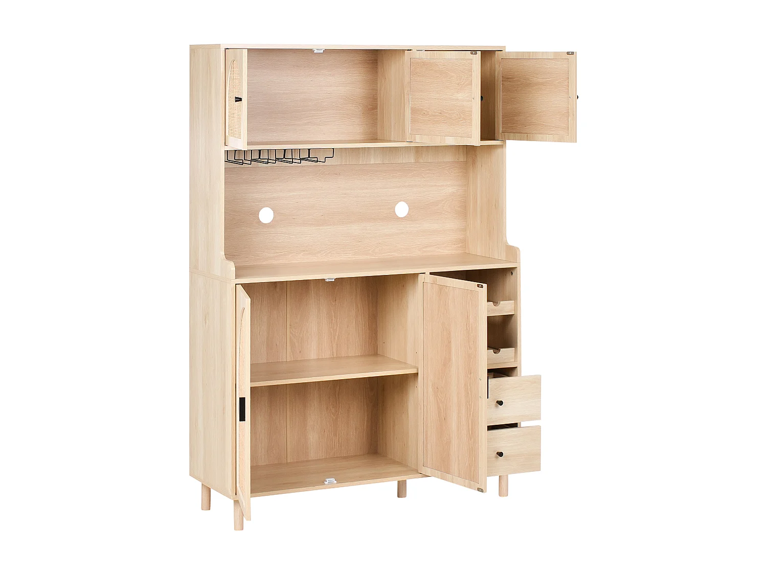 Buffet de cuisine CAMPBELLTON 120 cm Marron clair