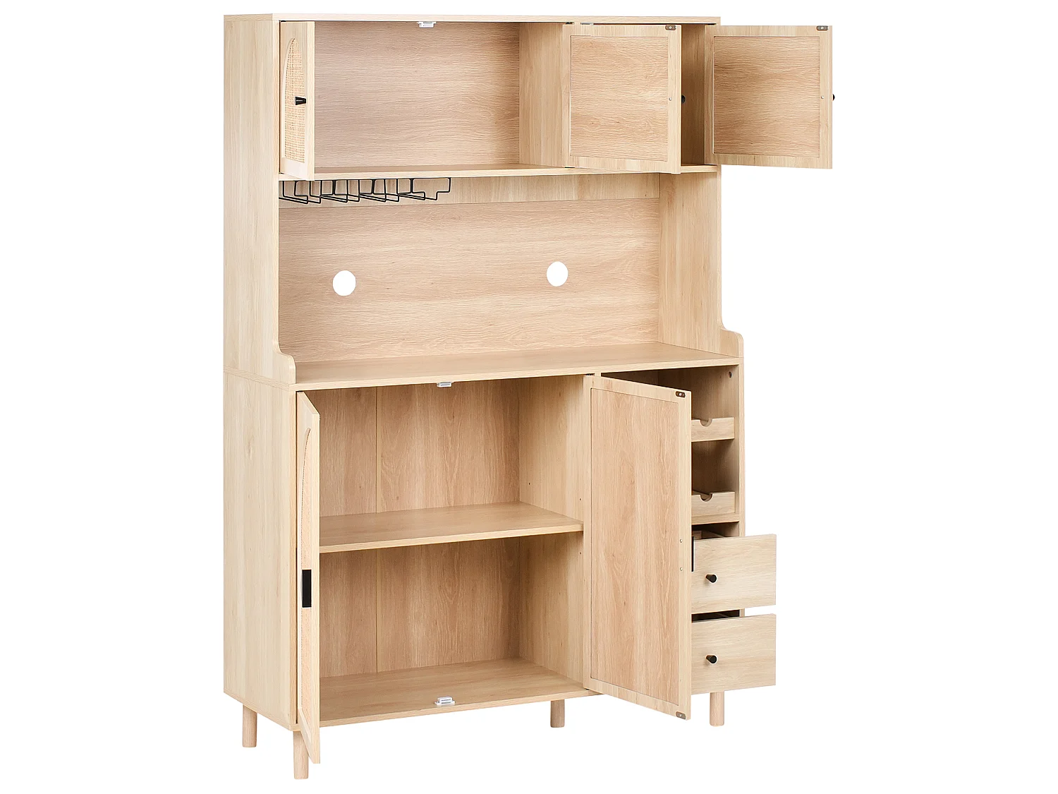 Kitchen Hutch CAMPBELLTON 120 cm Light Brown