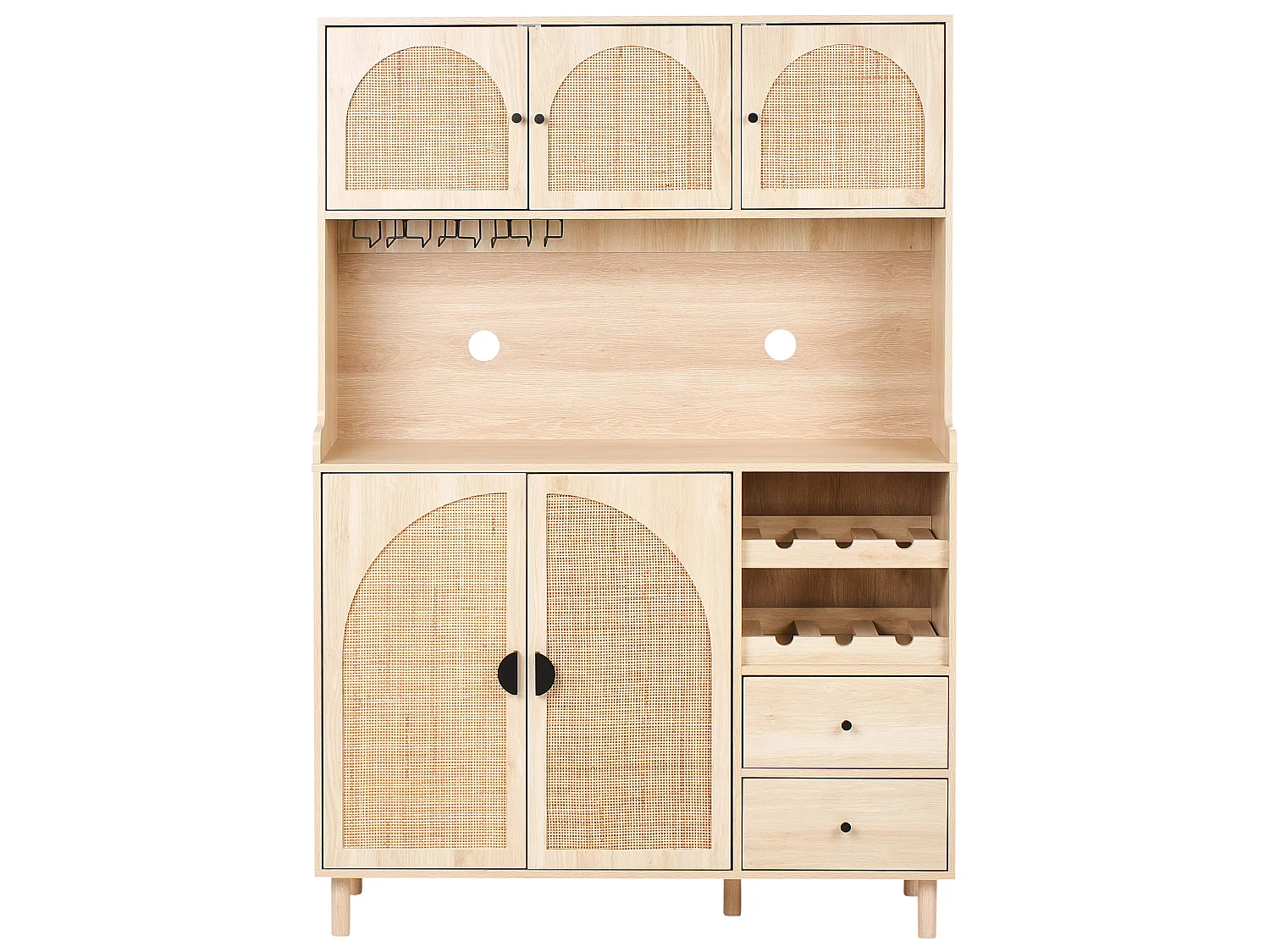 Kitchen Hutch CAMPBELLTON 120 cm Light Brown