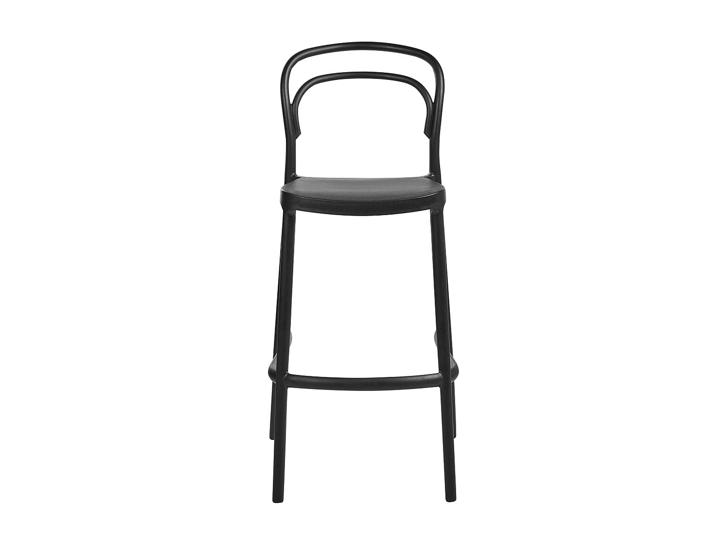 Lot de 2 chaises de bar de jardin PORANO Noir