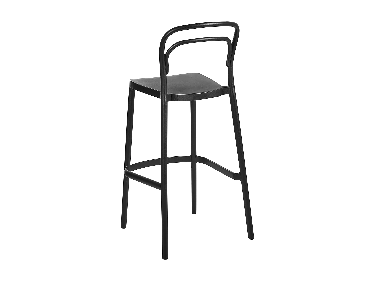 Lot de 2 chaises de bar de jardin PORANO Noir