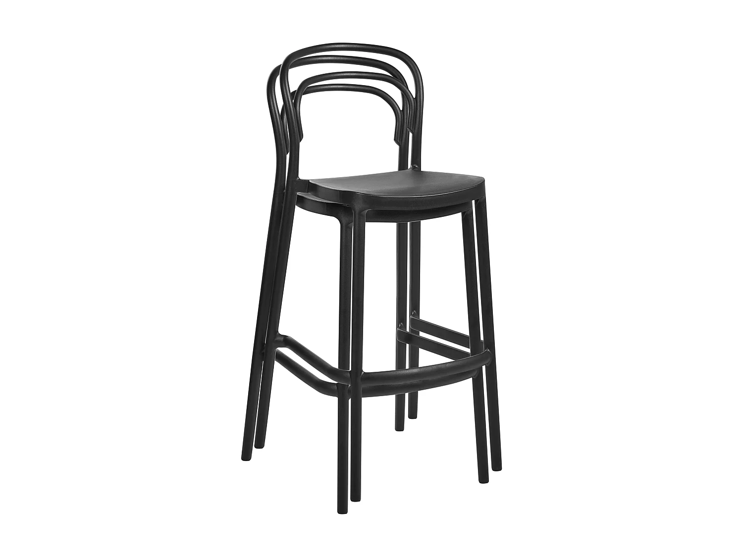 Lot de 2 chaises de bar de jardin PORANO Noir