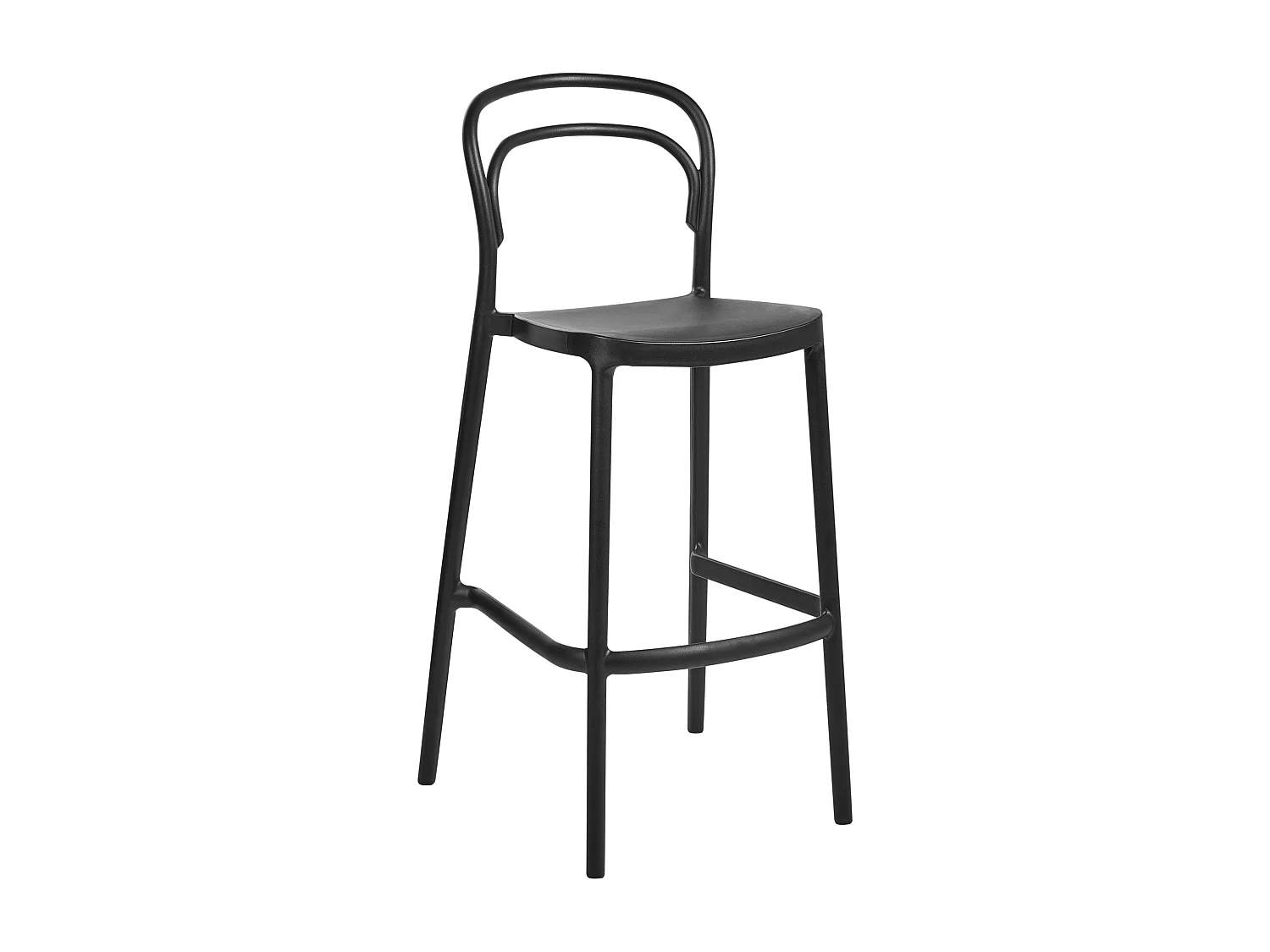 Lot de 2 chaises de bar de jardin PORANO Noir