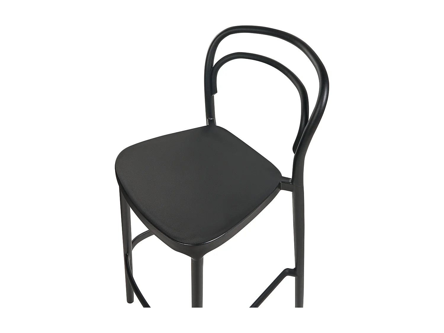 Lot de 2 chaises de bar de jardin PORANO Noir