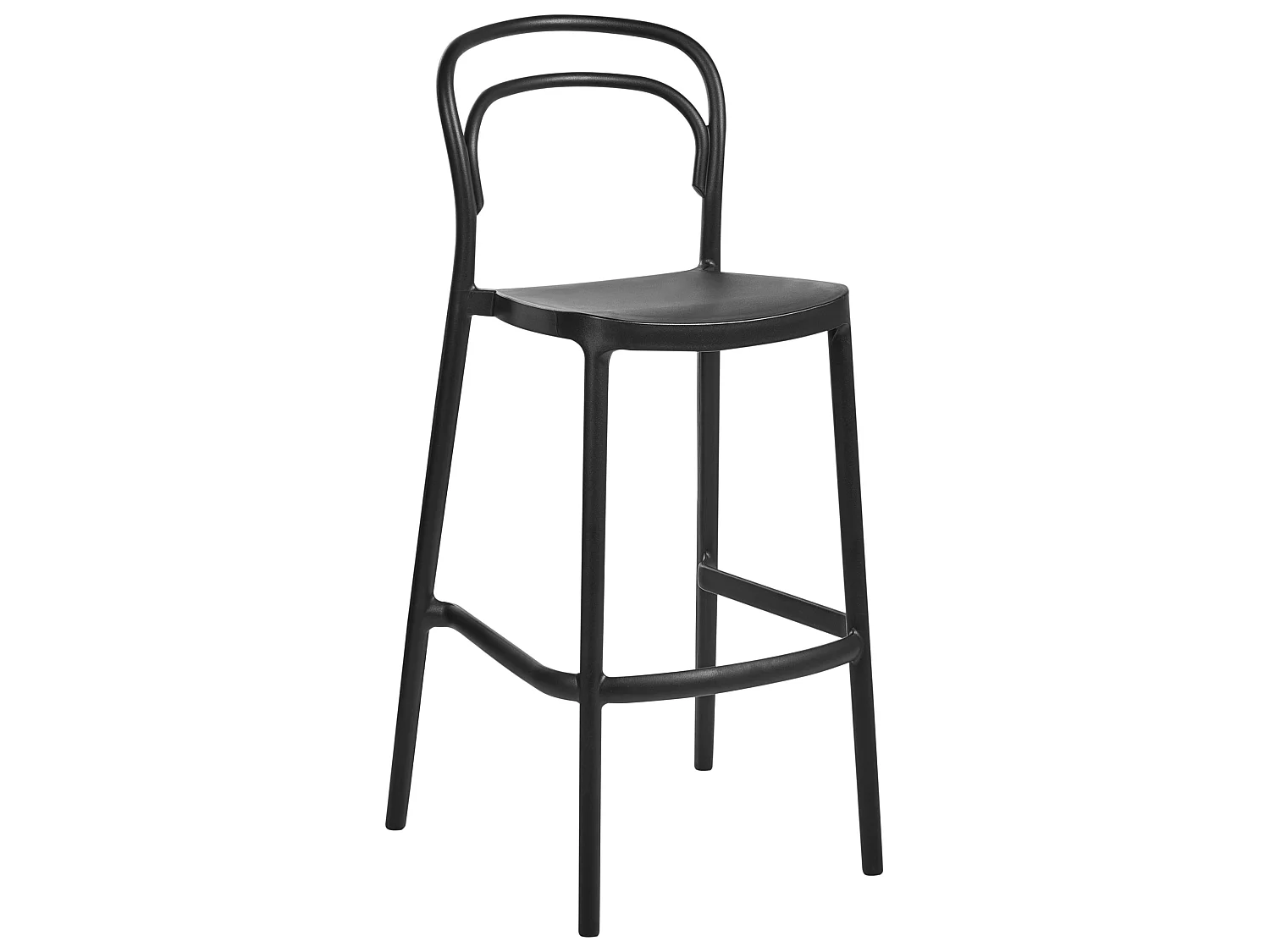 Lot de 2 chaises de bar de jardin PORANO Noir