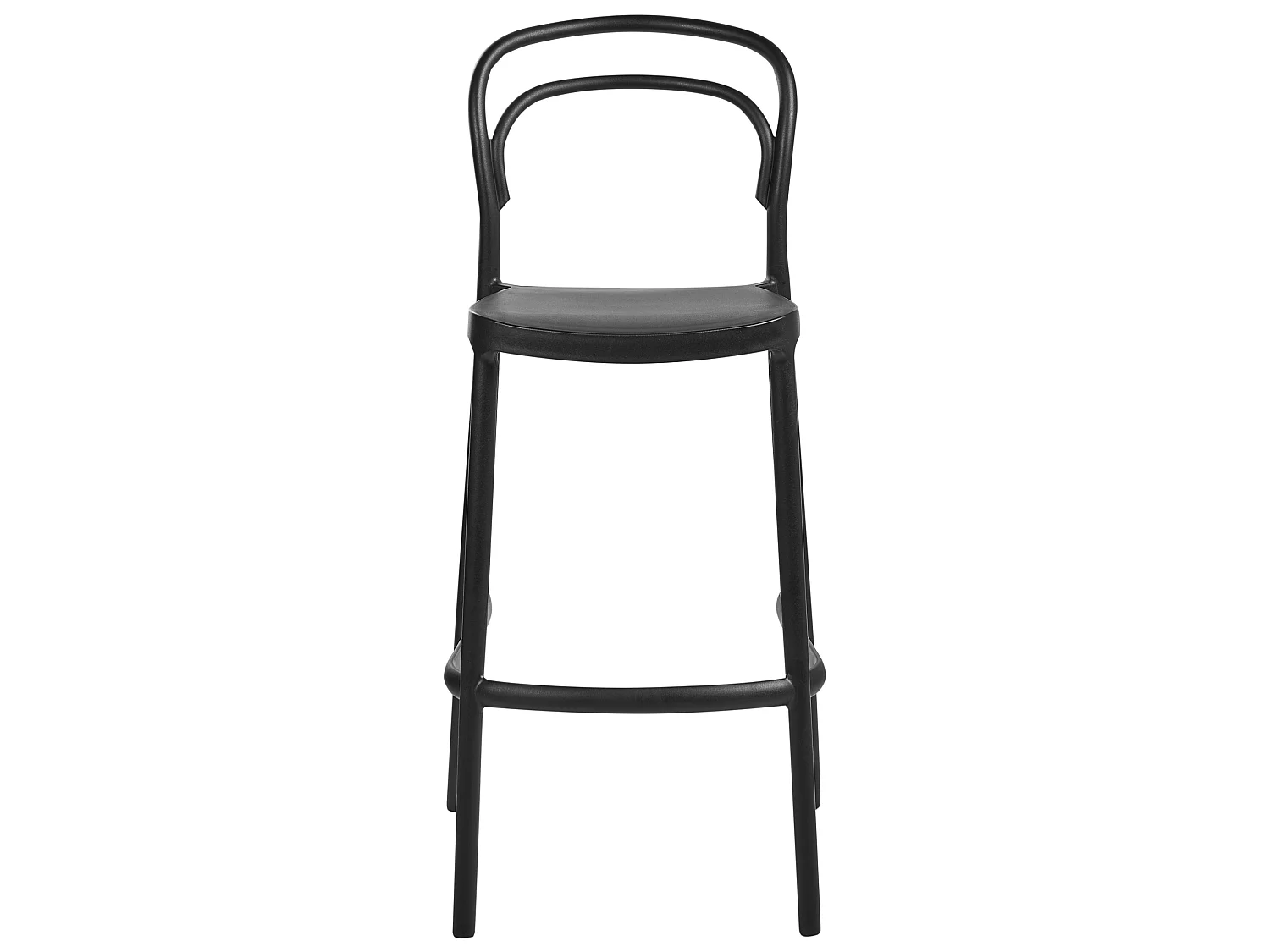 Lot de 2 chaises de bar de jardin PORANO Noir