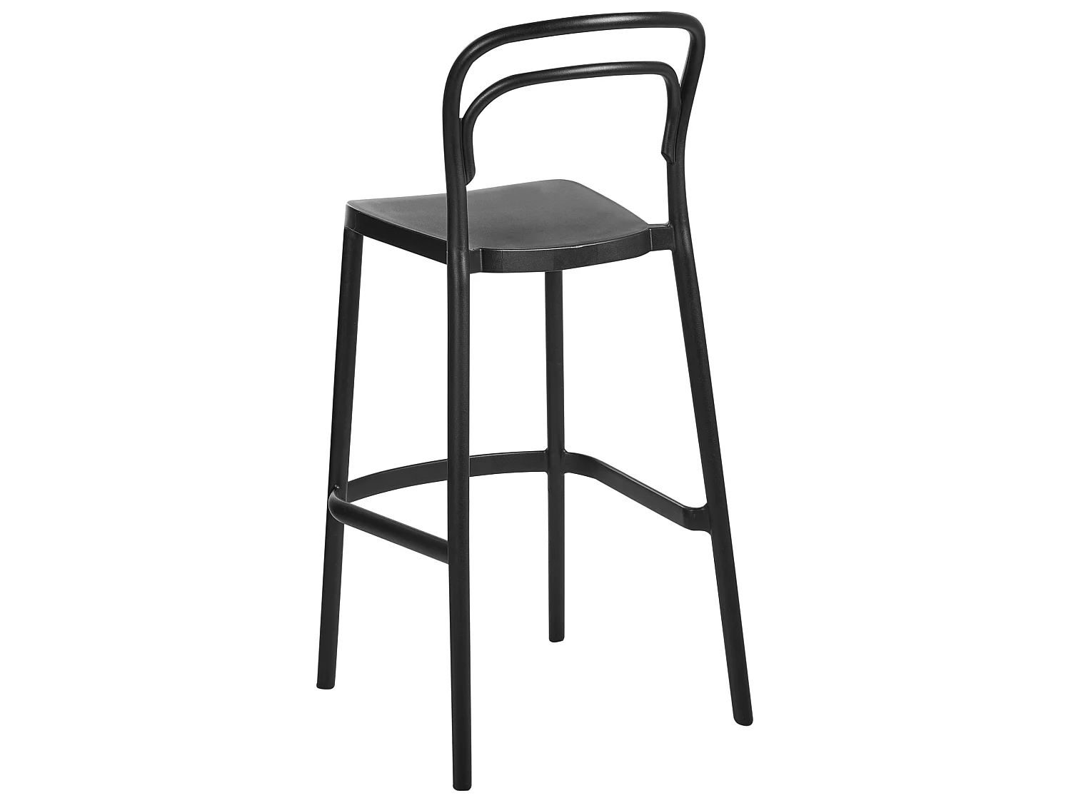 Lot de 2 chaises de bar de jardin PORANO Noir