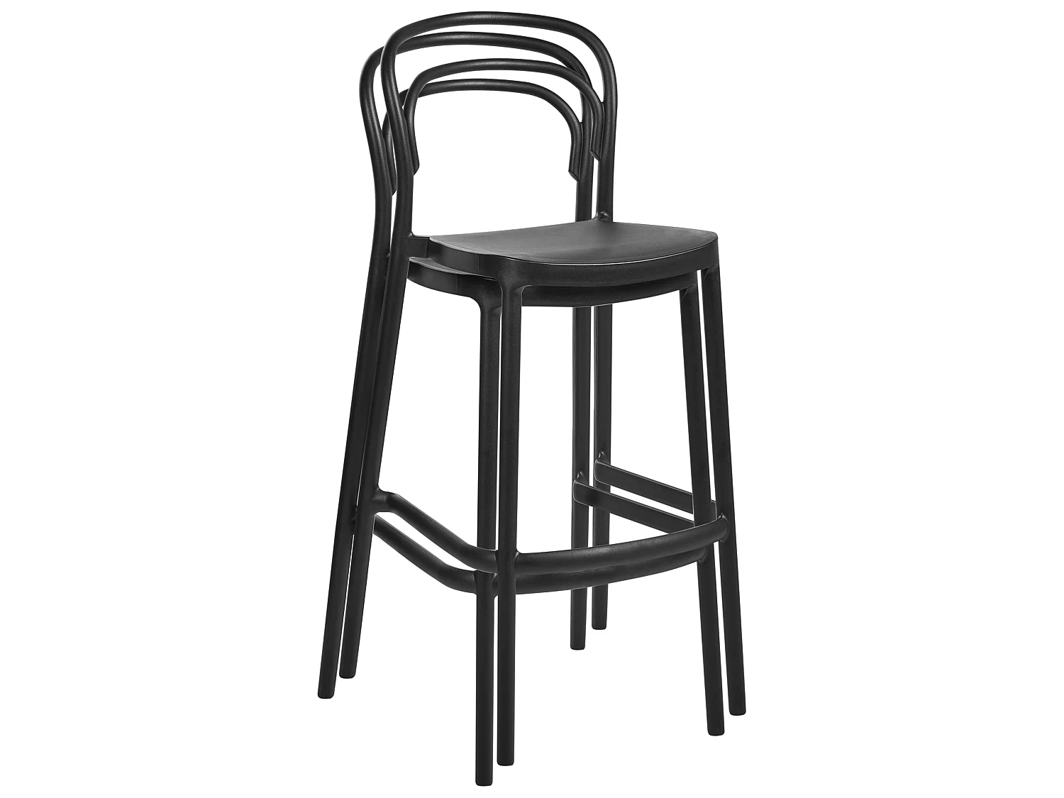 Lot de 2 chaises de bar de jardin PORANO Noir