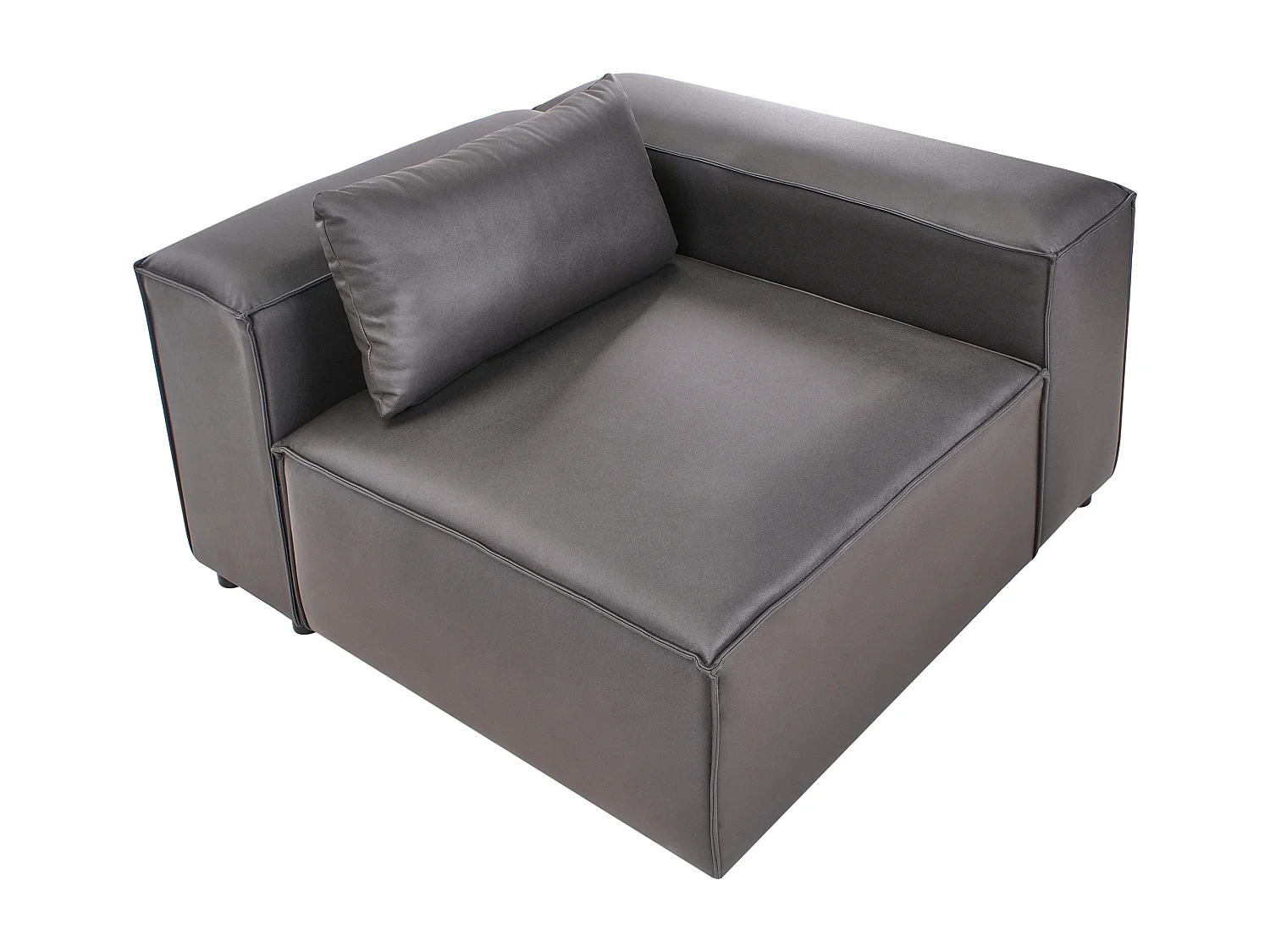 Module d'angle BRANDE Cuir PU Noir Symétrique