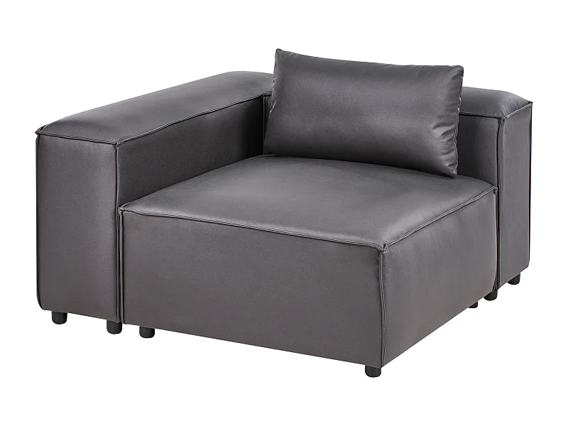 Module d'angle BRANDE Cuir PU Noir Côté droit