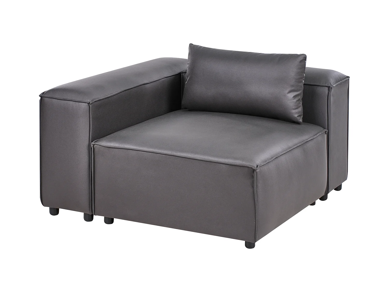 Module d'angle BRANDE Cuir PU Noir Côté droit