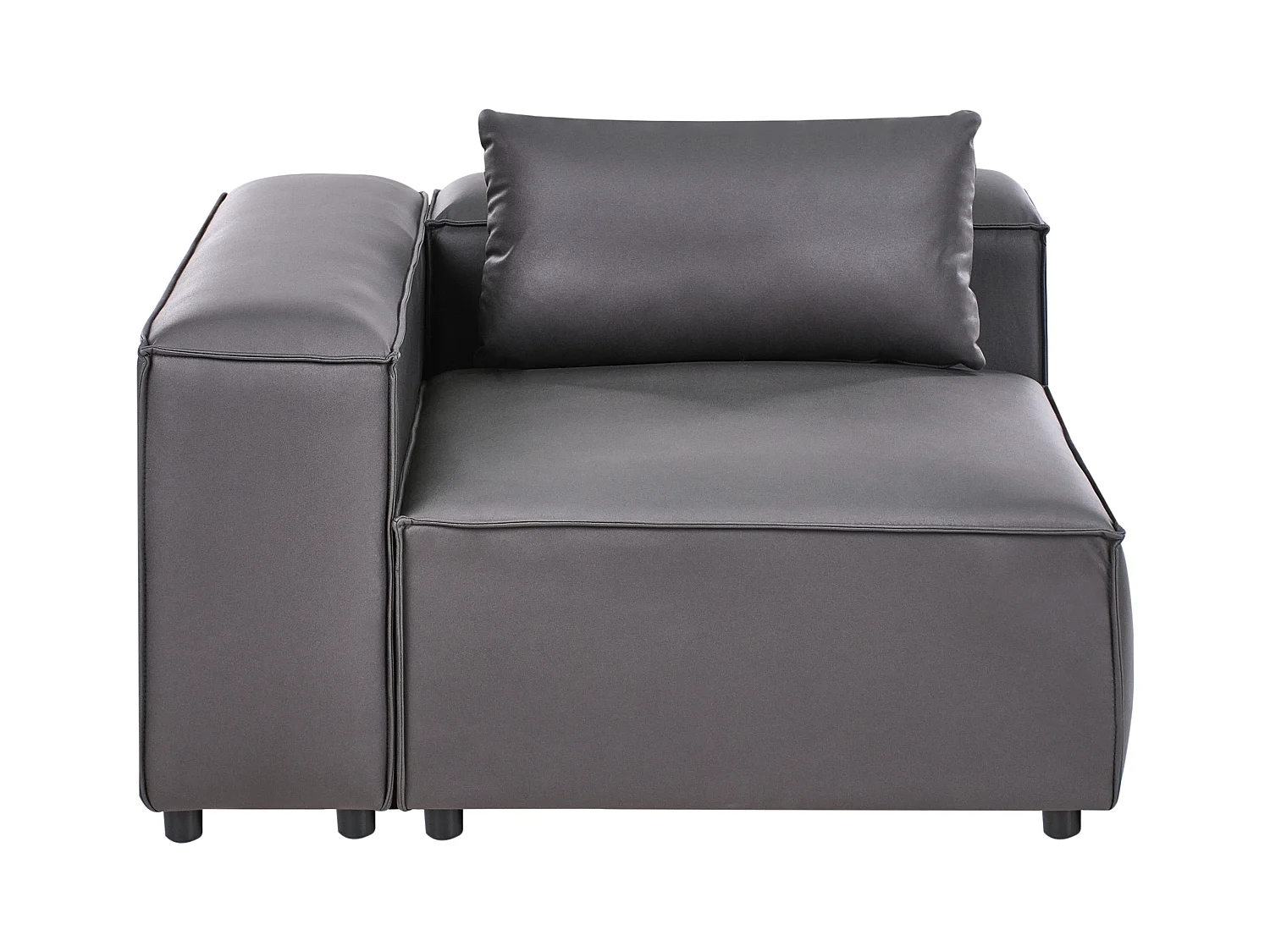 Module d'angle BRANDE Cuir PU Noir Côté droit