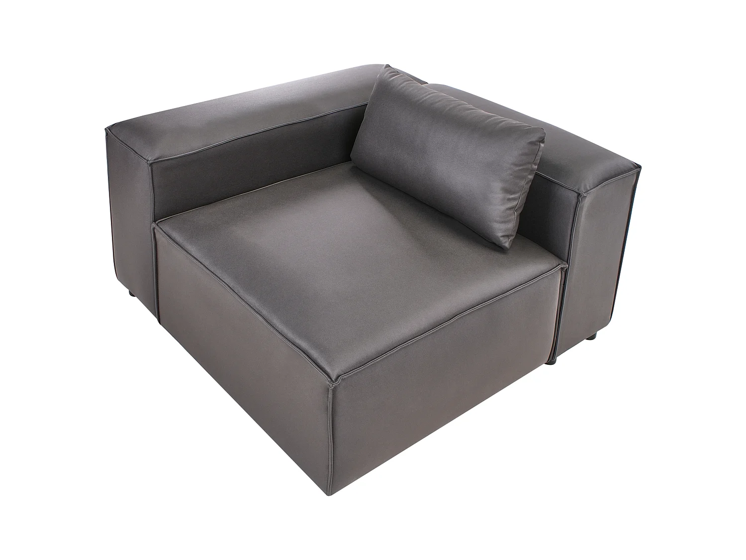 Module d'angle BRANDE Cuir PU Noir Côté droit