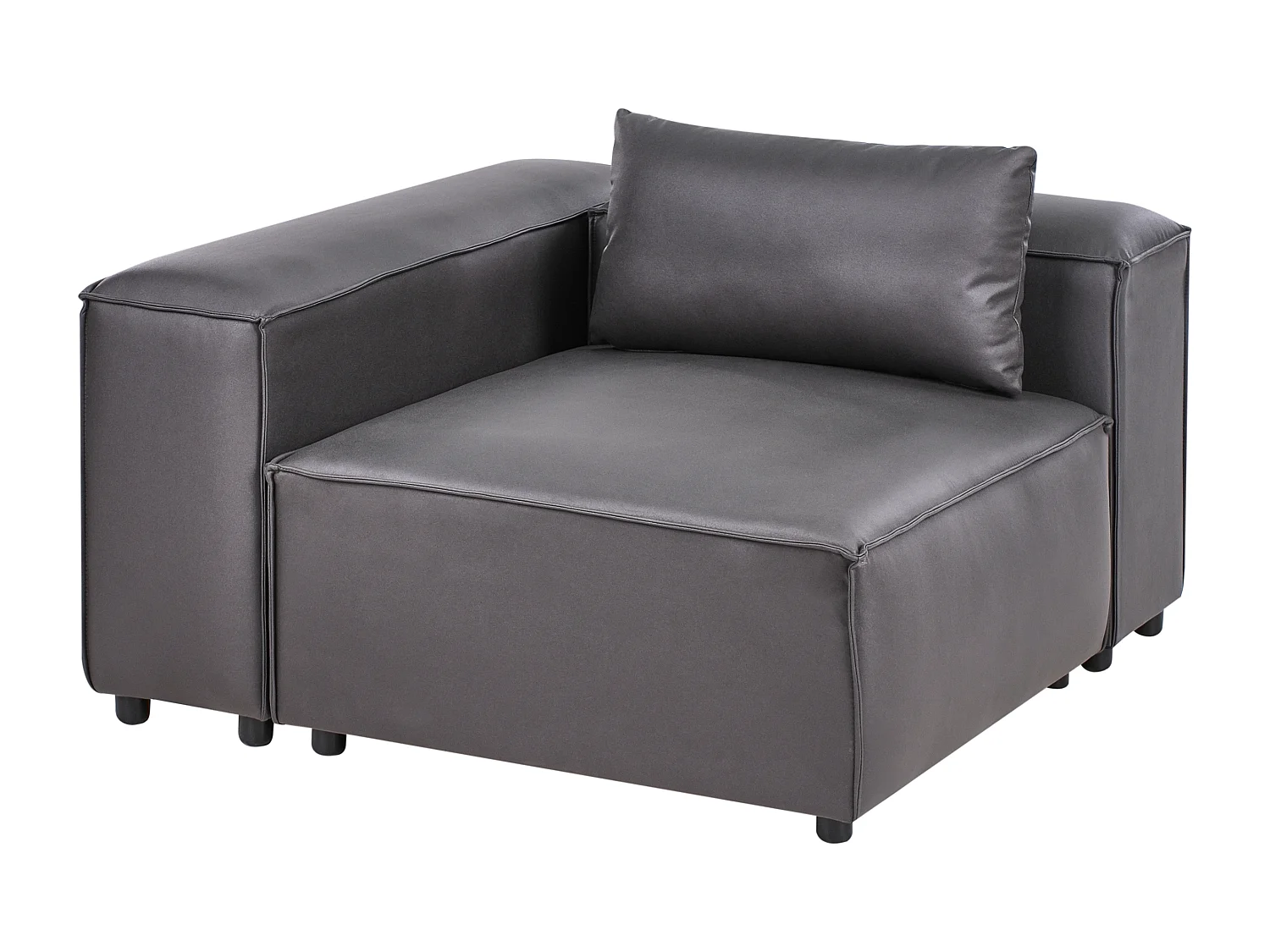 Module d'angle BRANDE Cuir PU Noir Côté droit