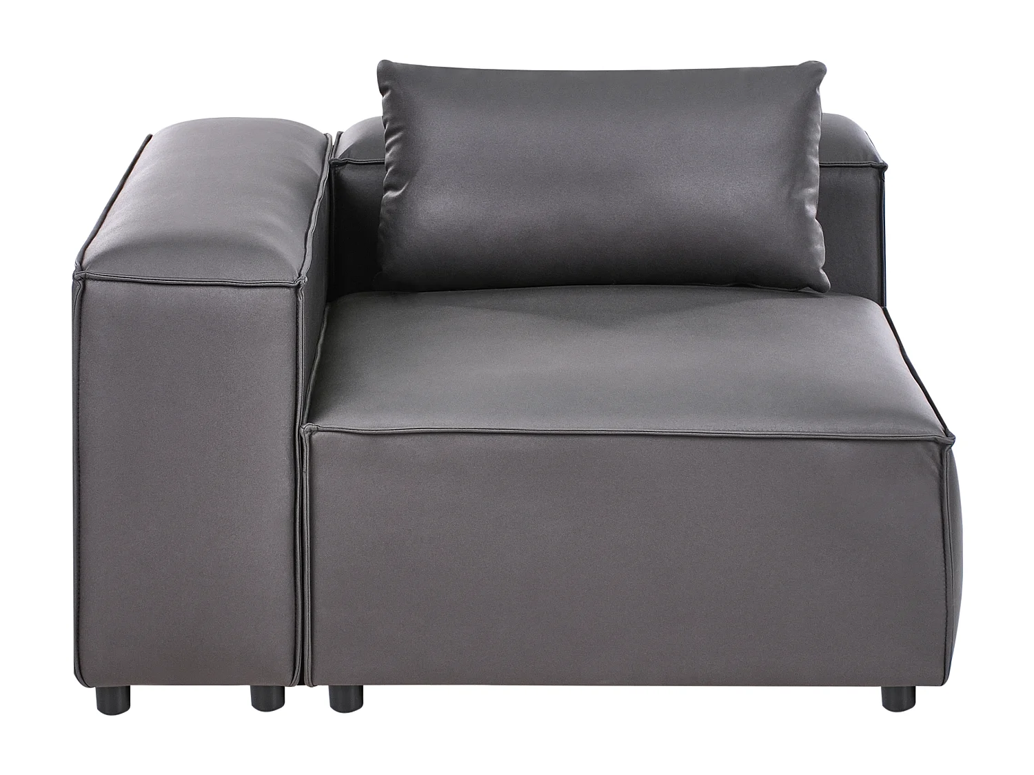 Module d'angle BRANDE Cuir PU Noir Côté droit