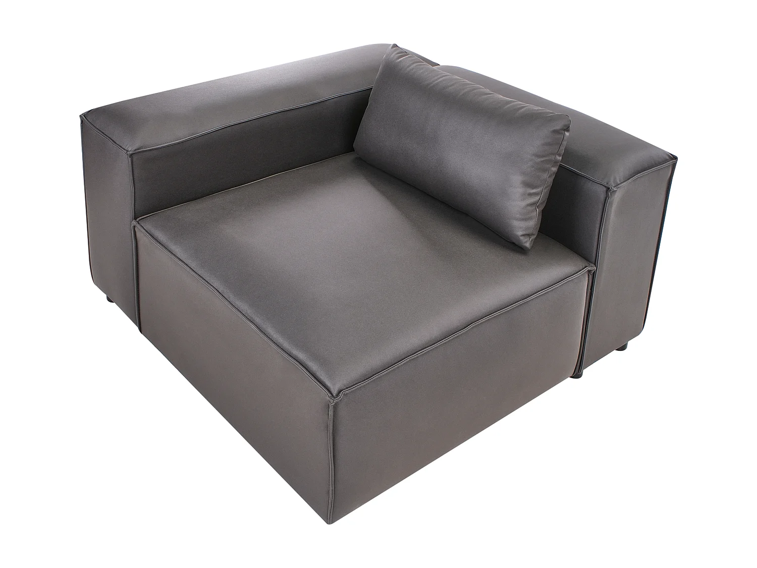 Module d'angle BRANDE Cuir PU Noir Côté droit