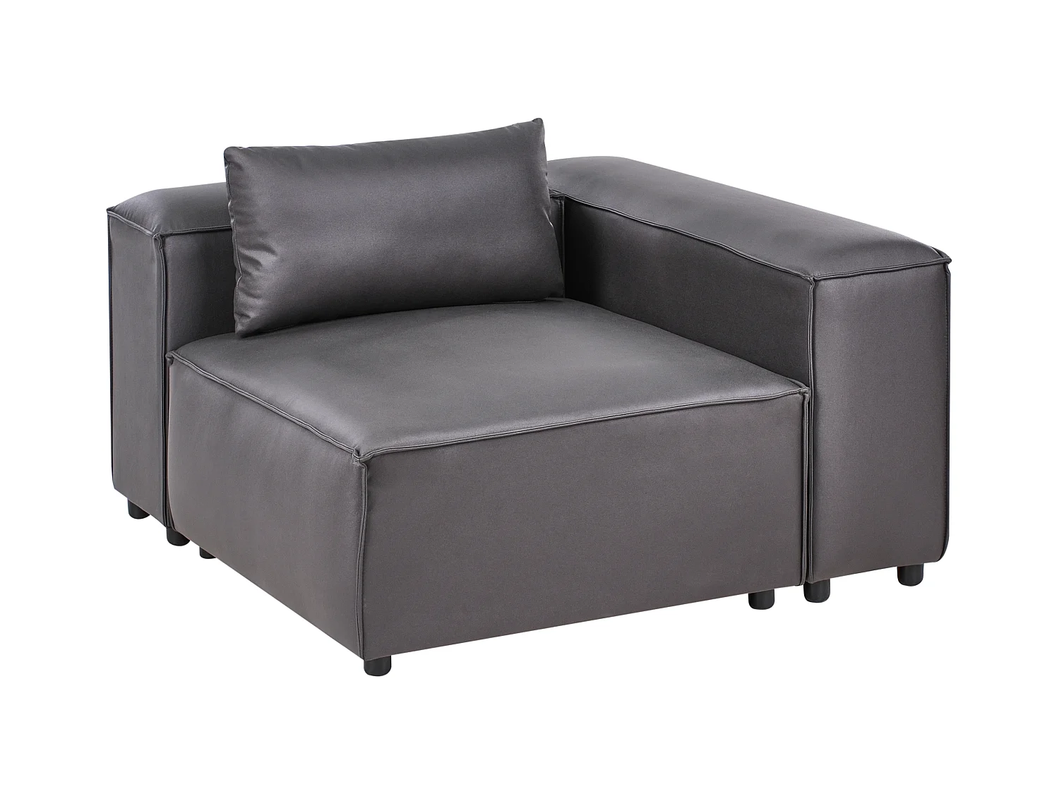 Canapé modulable 3 places BRANDE Cuir PU Noir