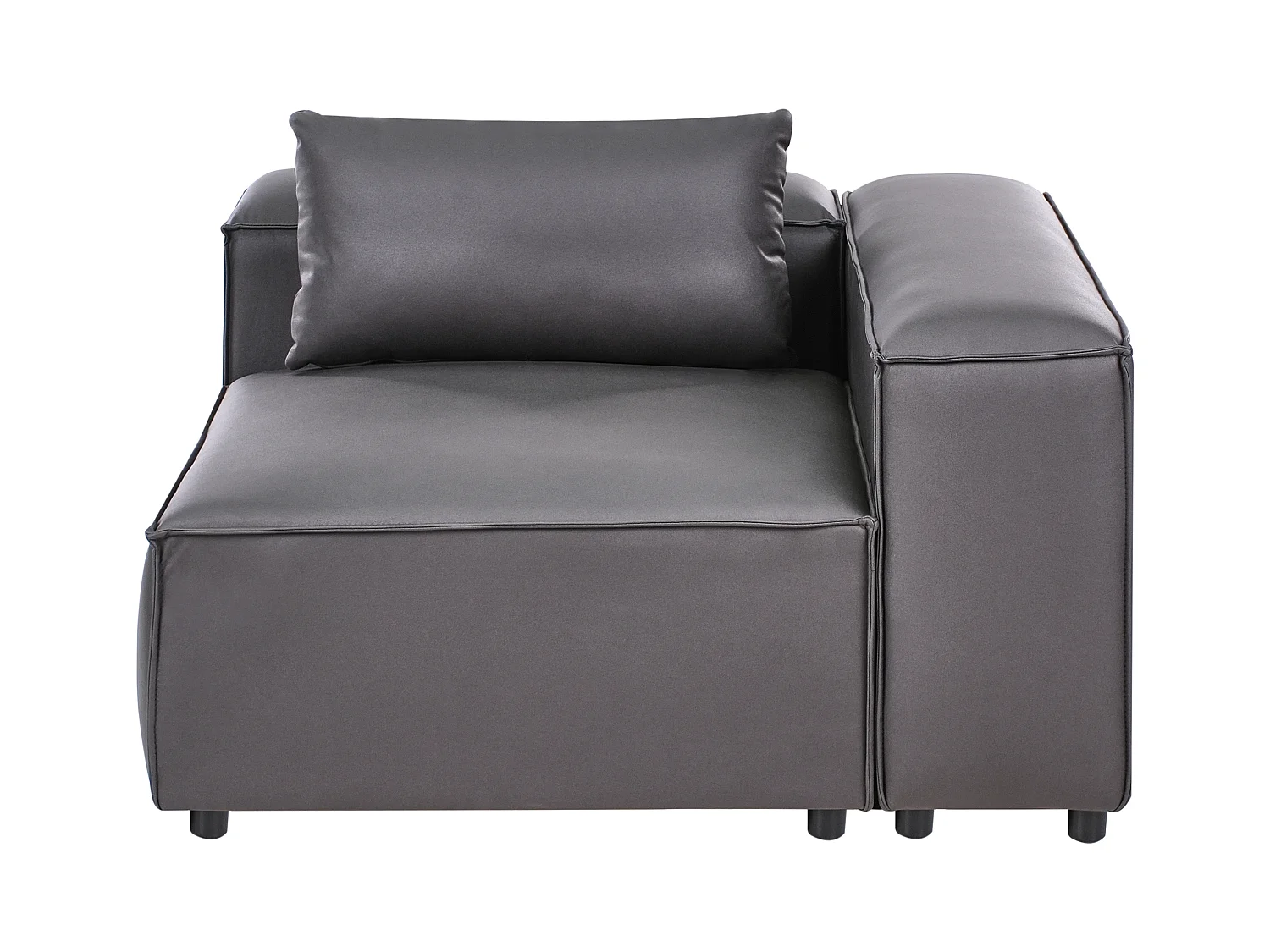 Canapé modulable 3 places BRANDE Cuir PU Noir