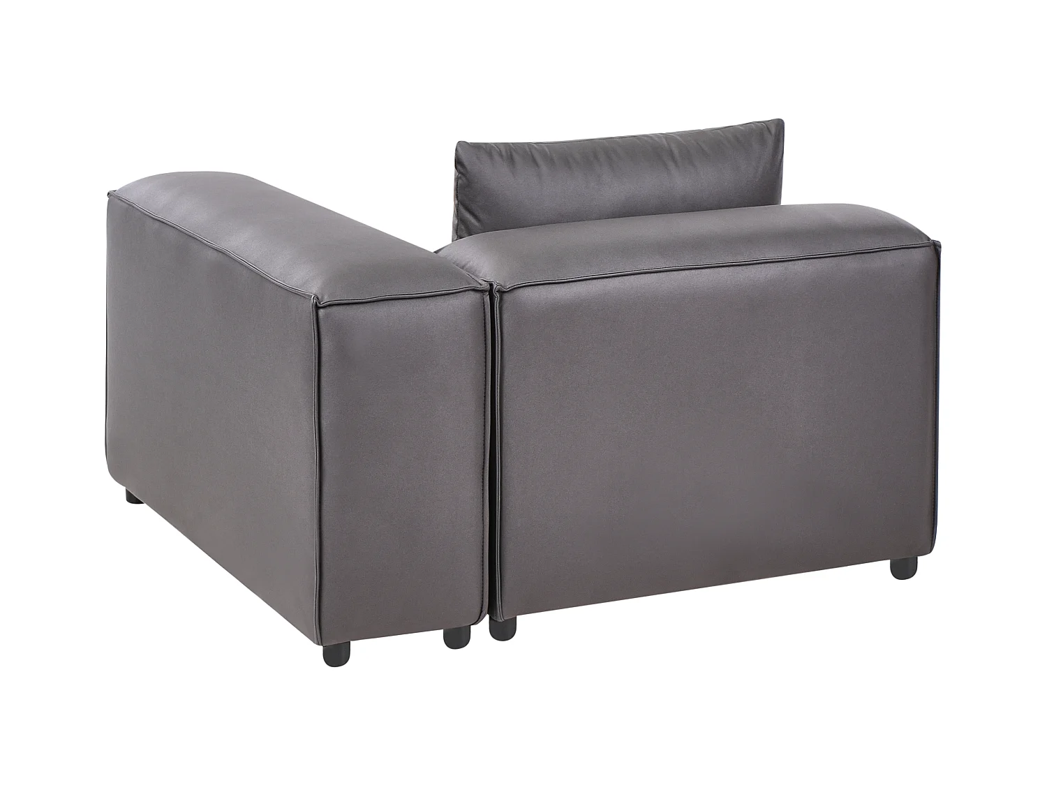 Canapé modulable 3 places BRANDE Cuir PU Noir