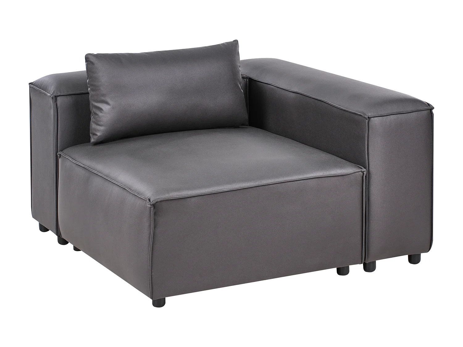 Canapé modulable 3 places BRANDE Cuir PU Noir