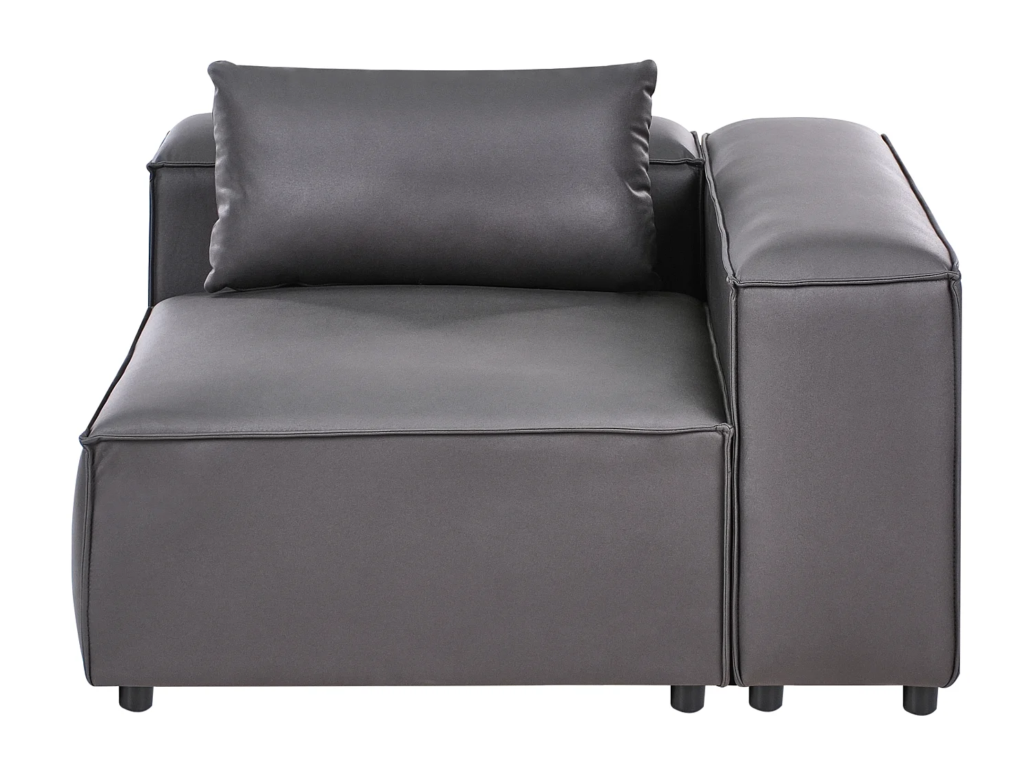 Canapé modulable 3 places BRANDE Cuir PU Noir