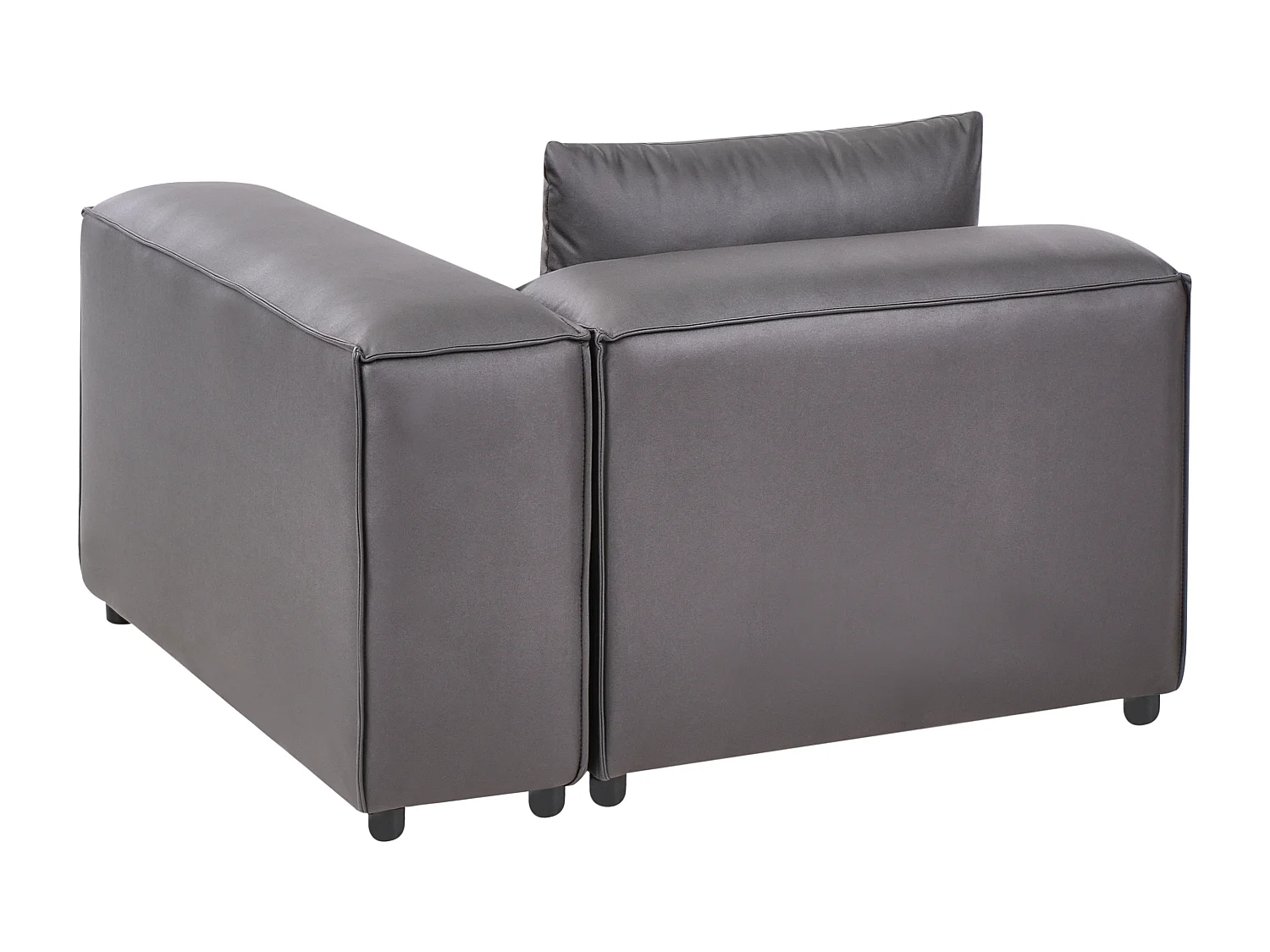 Canapé modulable 3 places BRANDE Cuir PU Noir