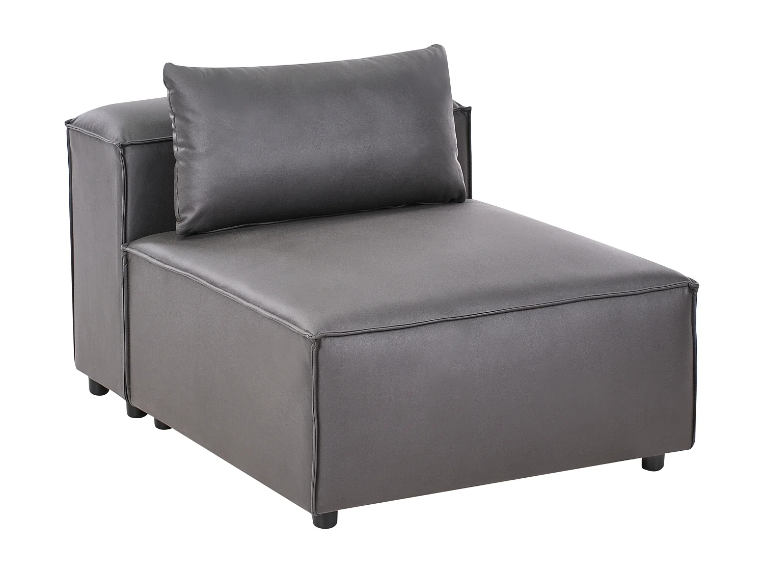 Canapé modulable 3 places BRANDE Cuir PU Noir