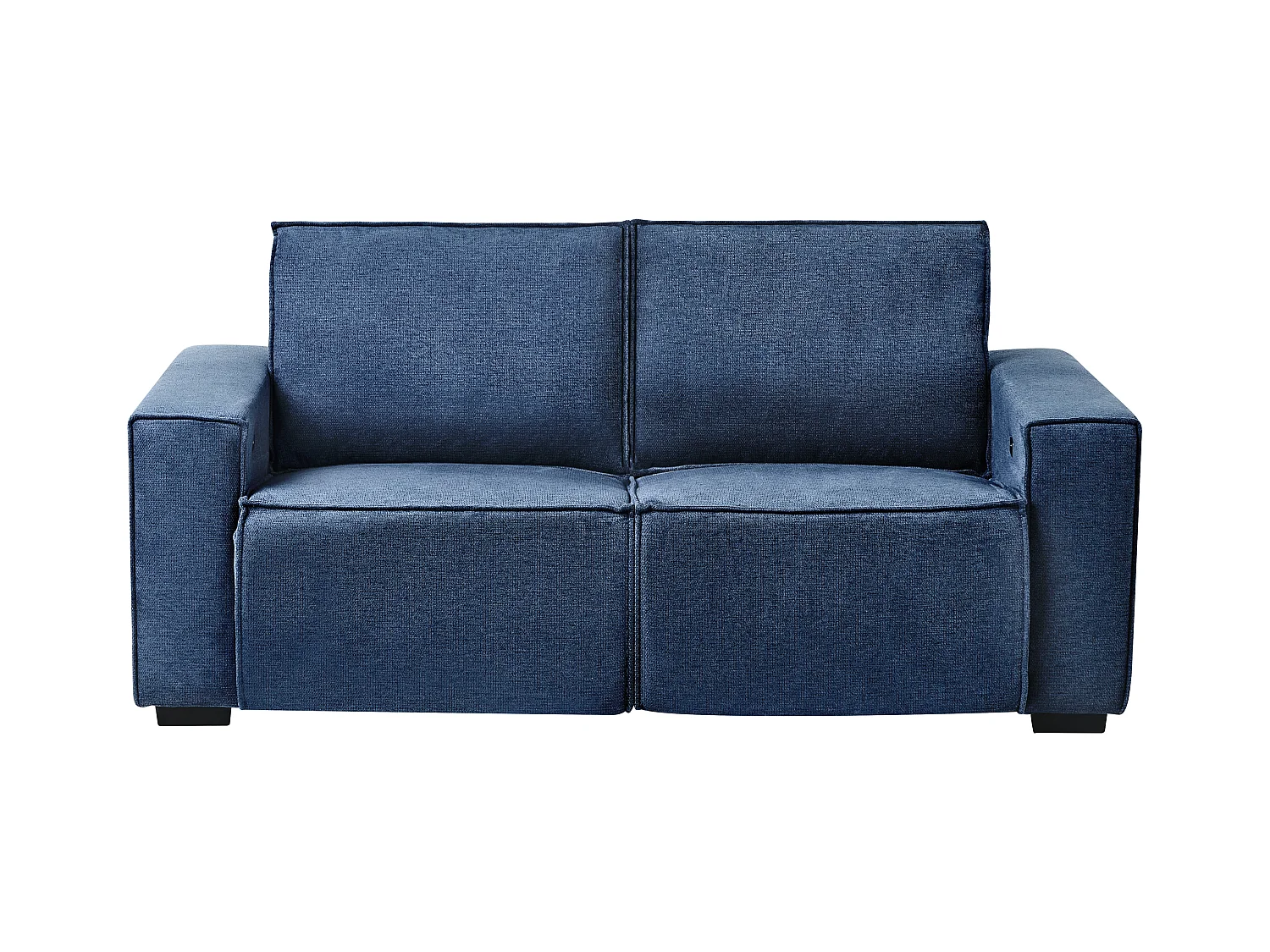 Canapé relax électrique 2 places NUKARI Tissu Bleu