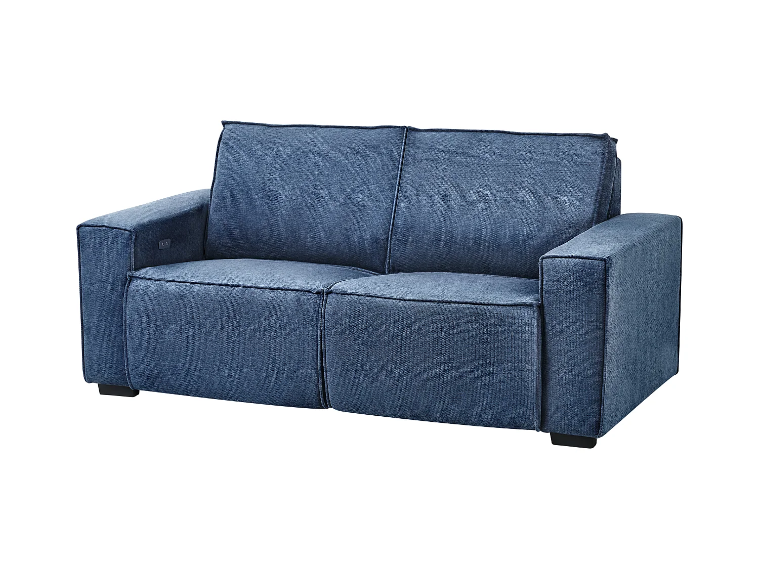 Canapé relax électrique 2 places NUKARI Tissu Bleu