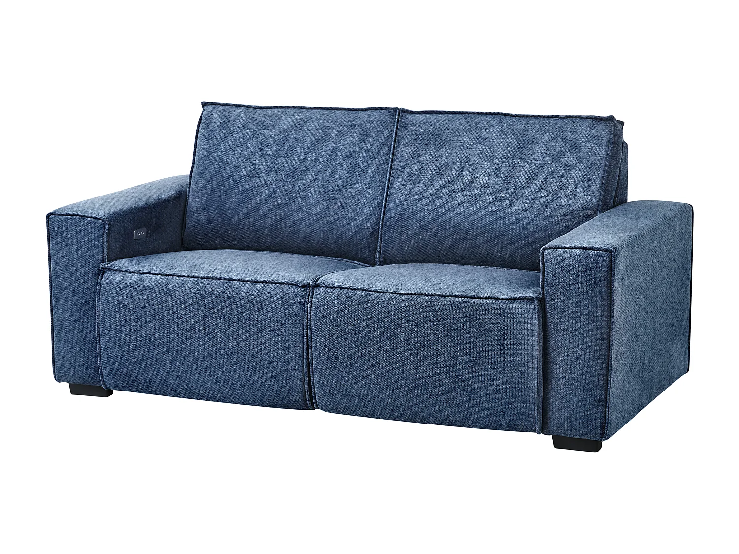 Canapé relax électrique 2 places NUKARI Tissu Bleu