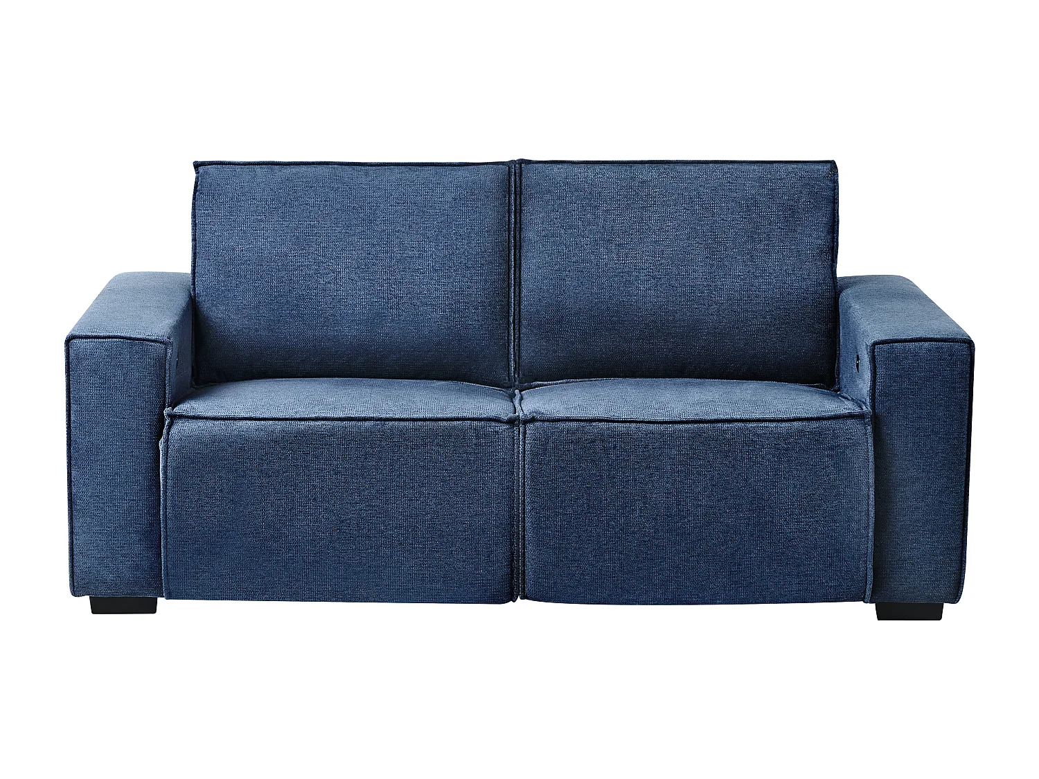 Canapé relax électrique 2 places NUKARI Tissu Bleu