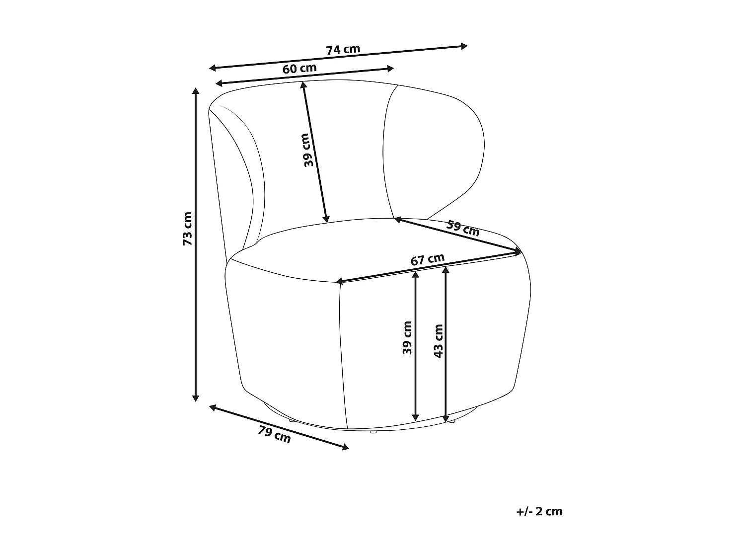 Fauteuil pivotant ALVDAL Tissu Beige