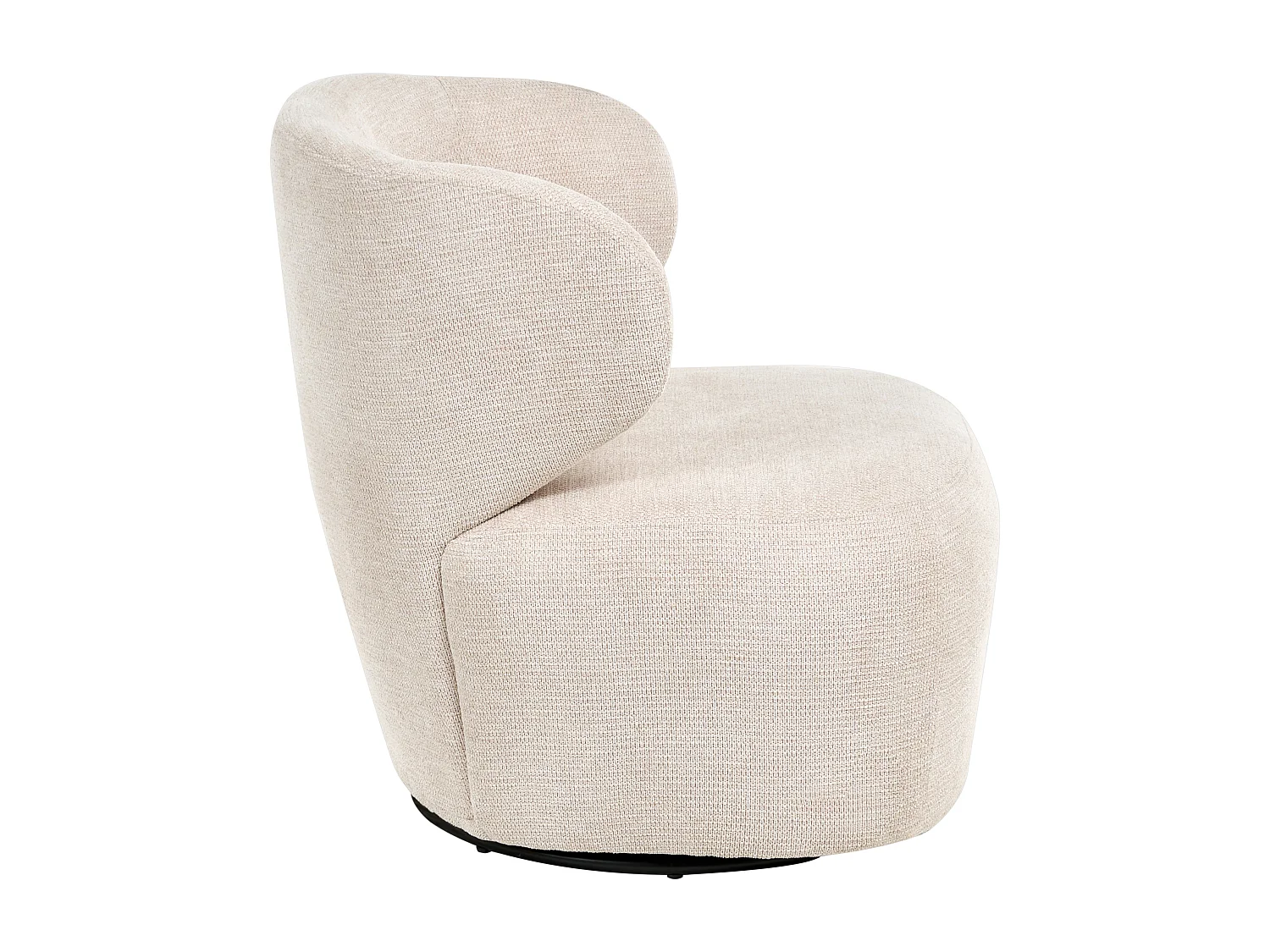 Fauteuil pivotant ALVDAL Tissu Beige
