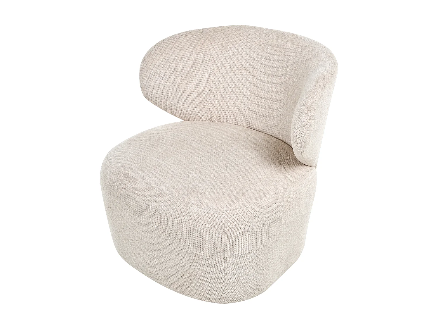 Fauteuil pivotant ALVDAL Tissu Beige