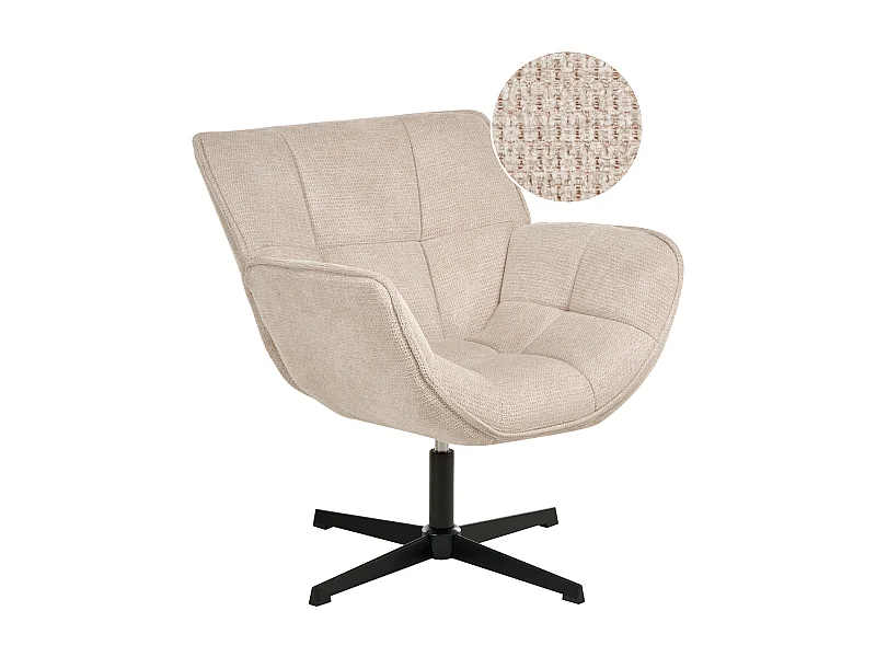 Fauteuil pivotant AUMA Tissu Beige