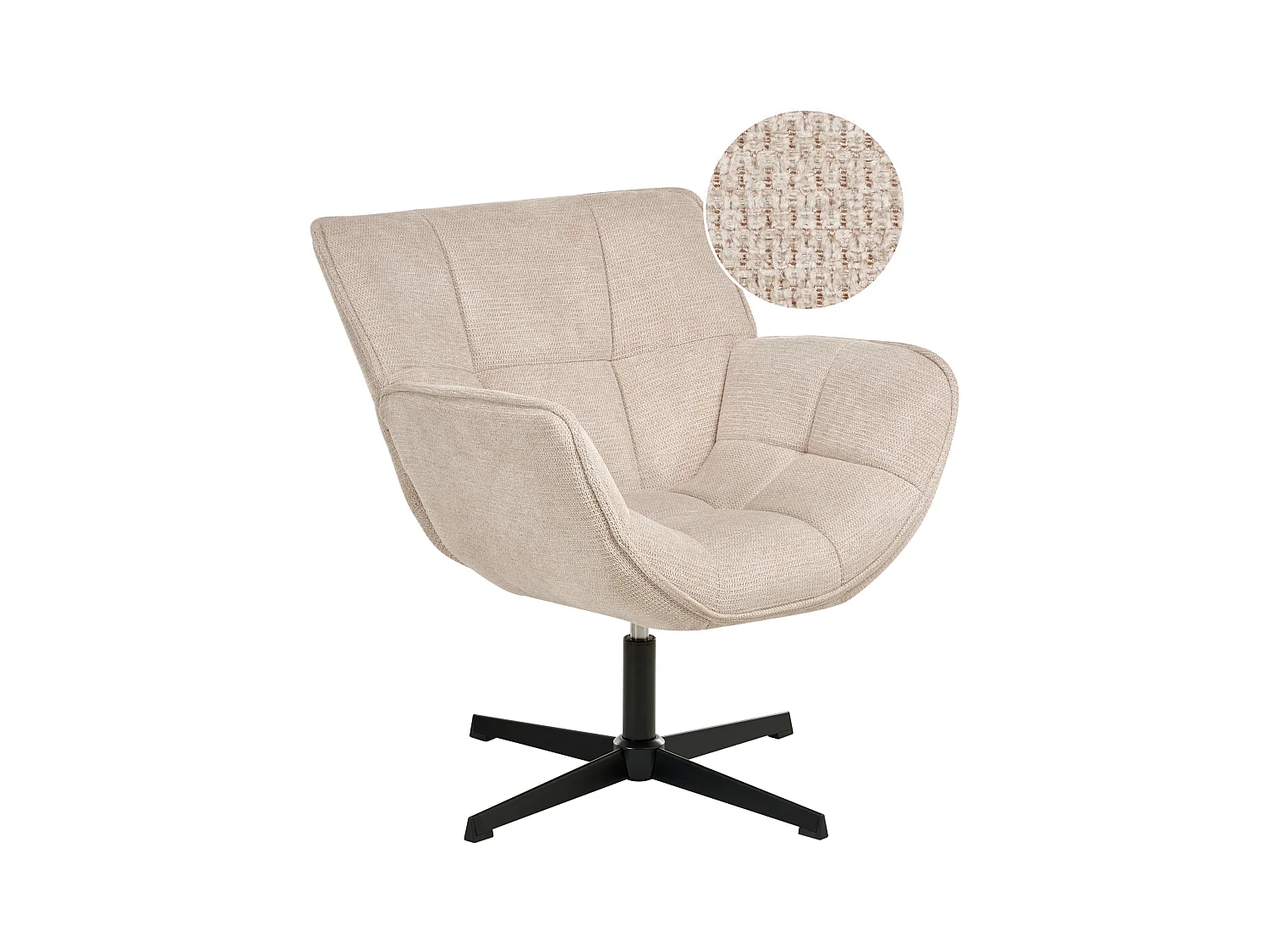 Fauteuil pivotant AUMA Tissu Beige