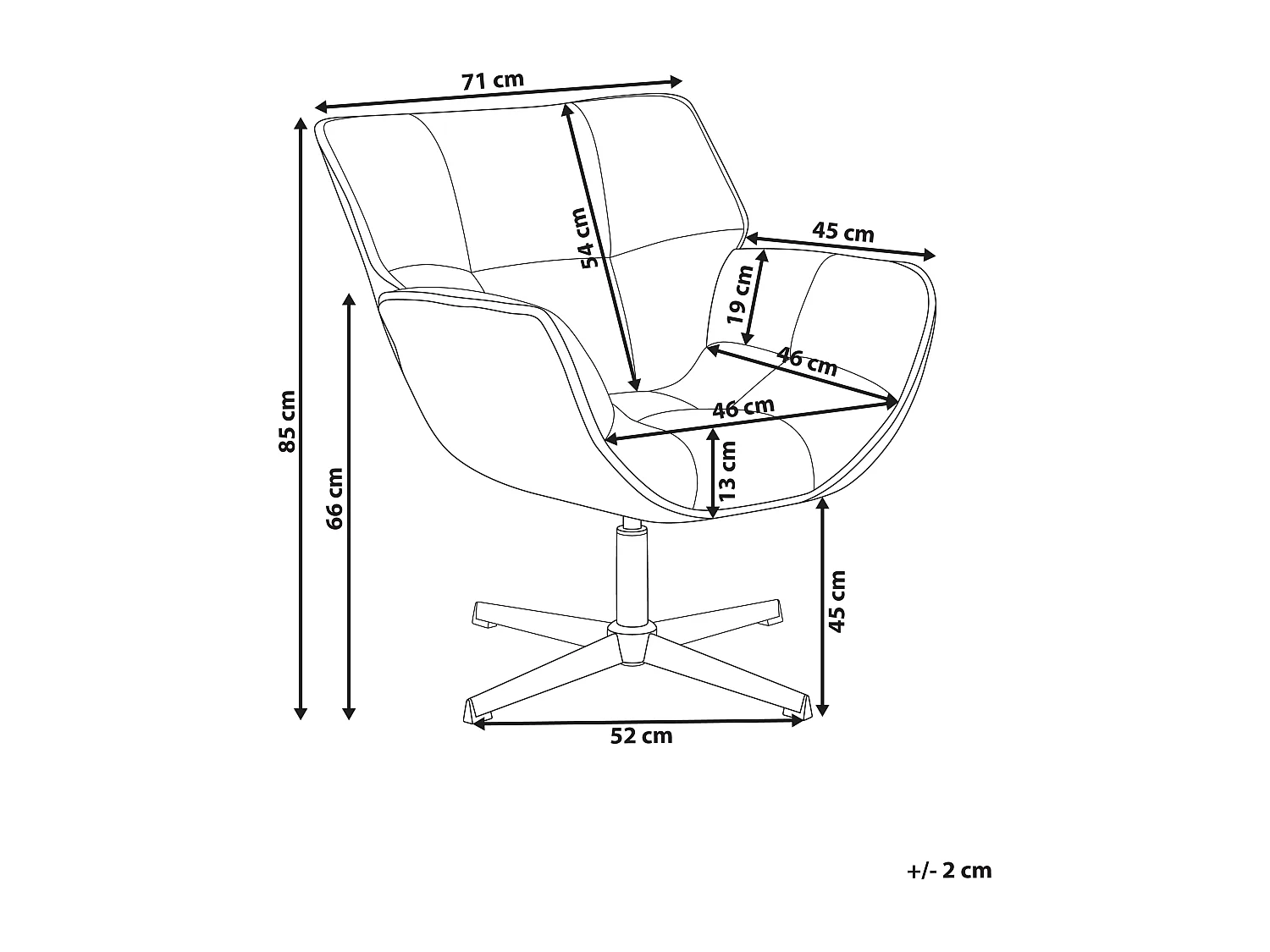 Fauteuil pivotant AUMA Tissu Beige