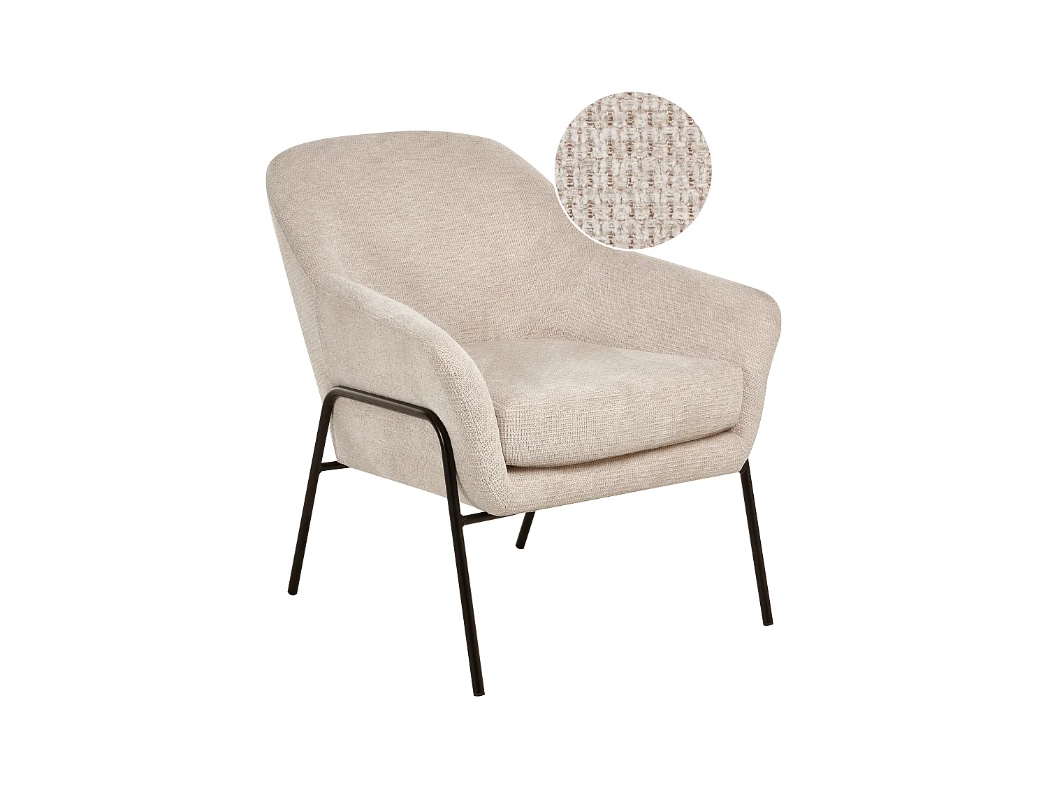 Fauteuil VEDDIGE Tissu Beige