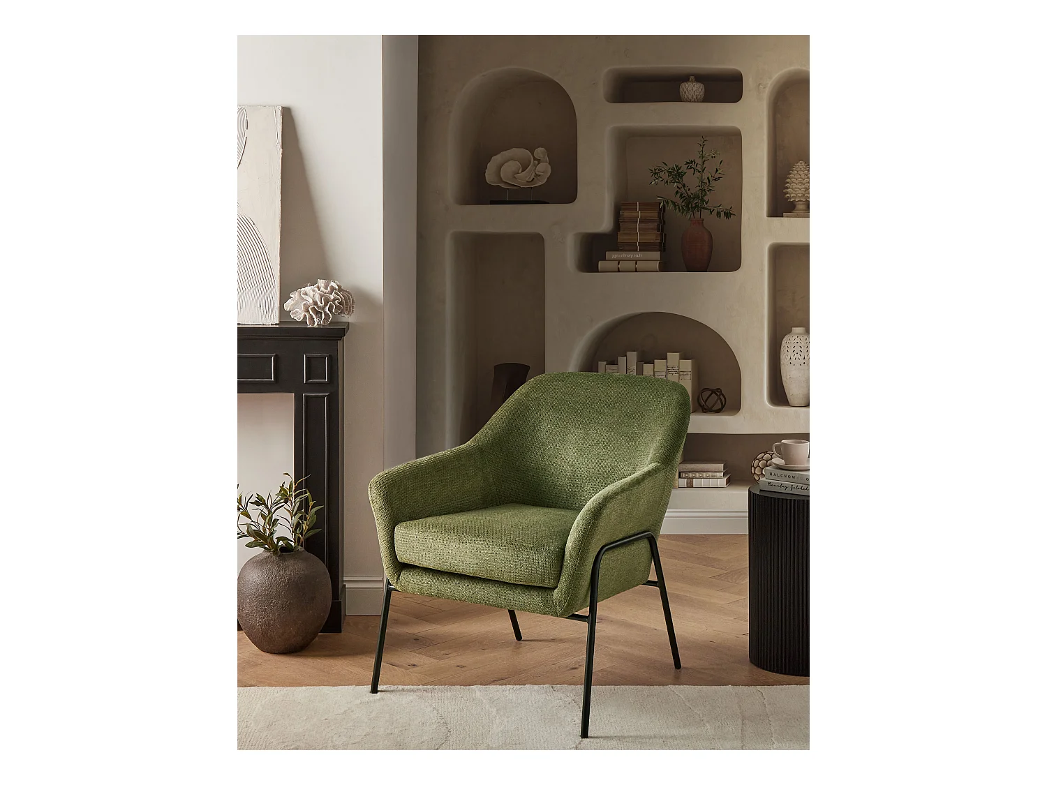 Fauteuil VEDDIGE Tissu Vert